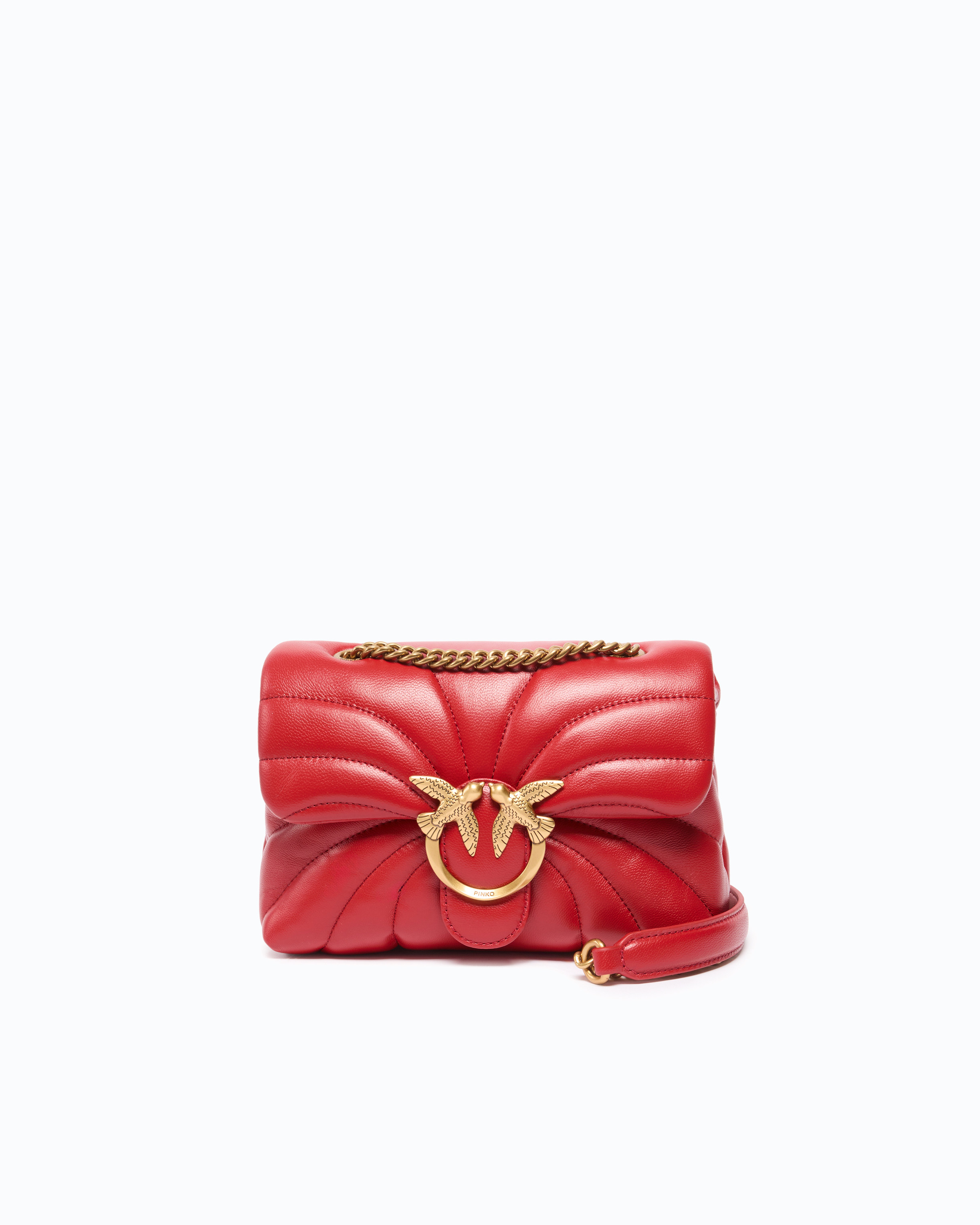 Mini Love Bag Puff Butterfly shoulder bag in nappa leather PINKO