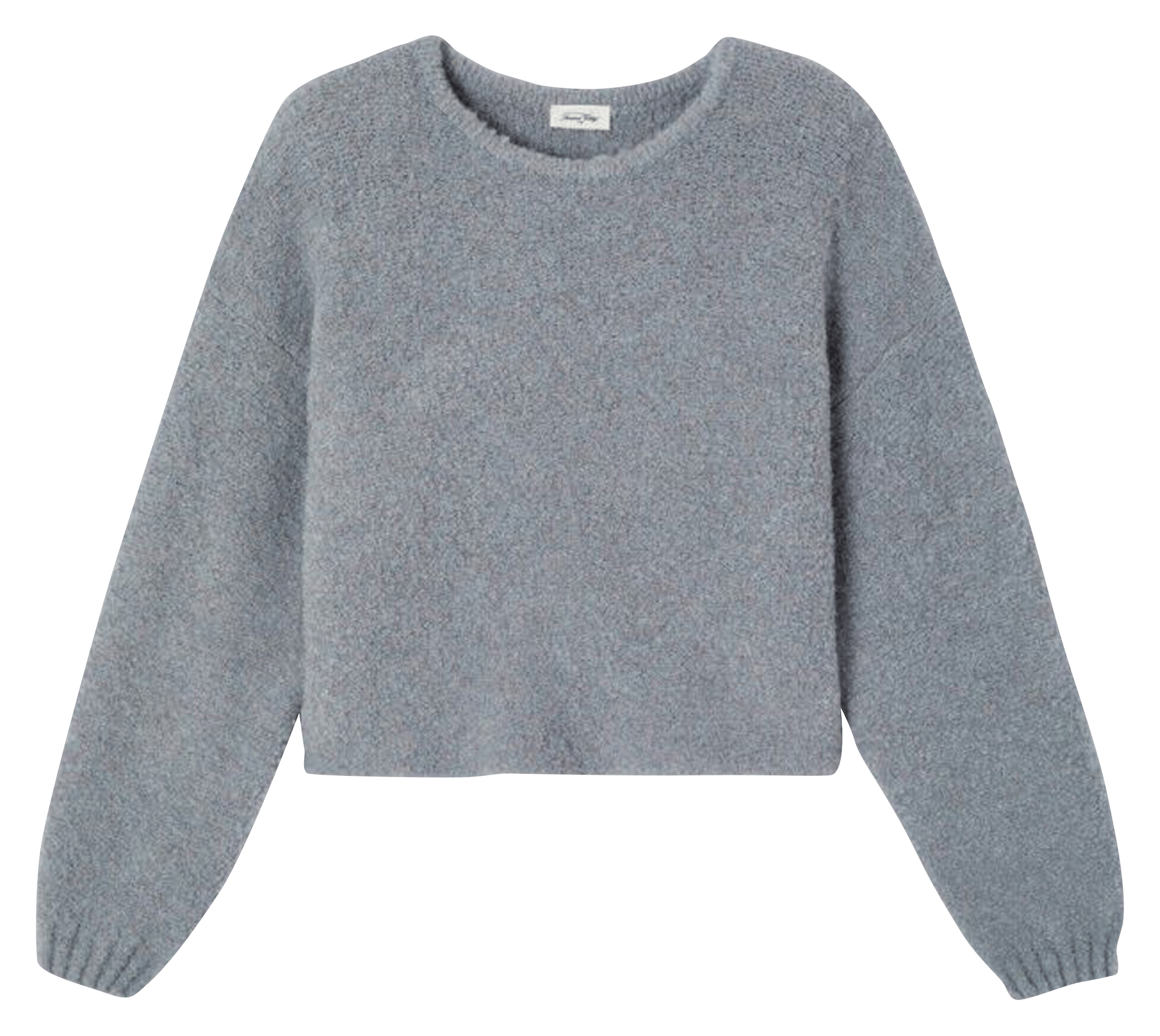 Pull ample col rond en laine mélangée AMERICAN VINTAGE Gris