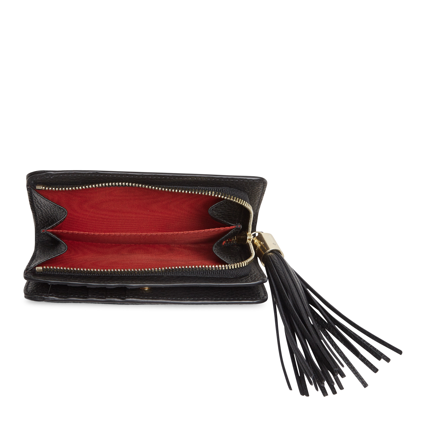 Grained calfskin leather wallet LANCEL Black