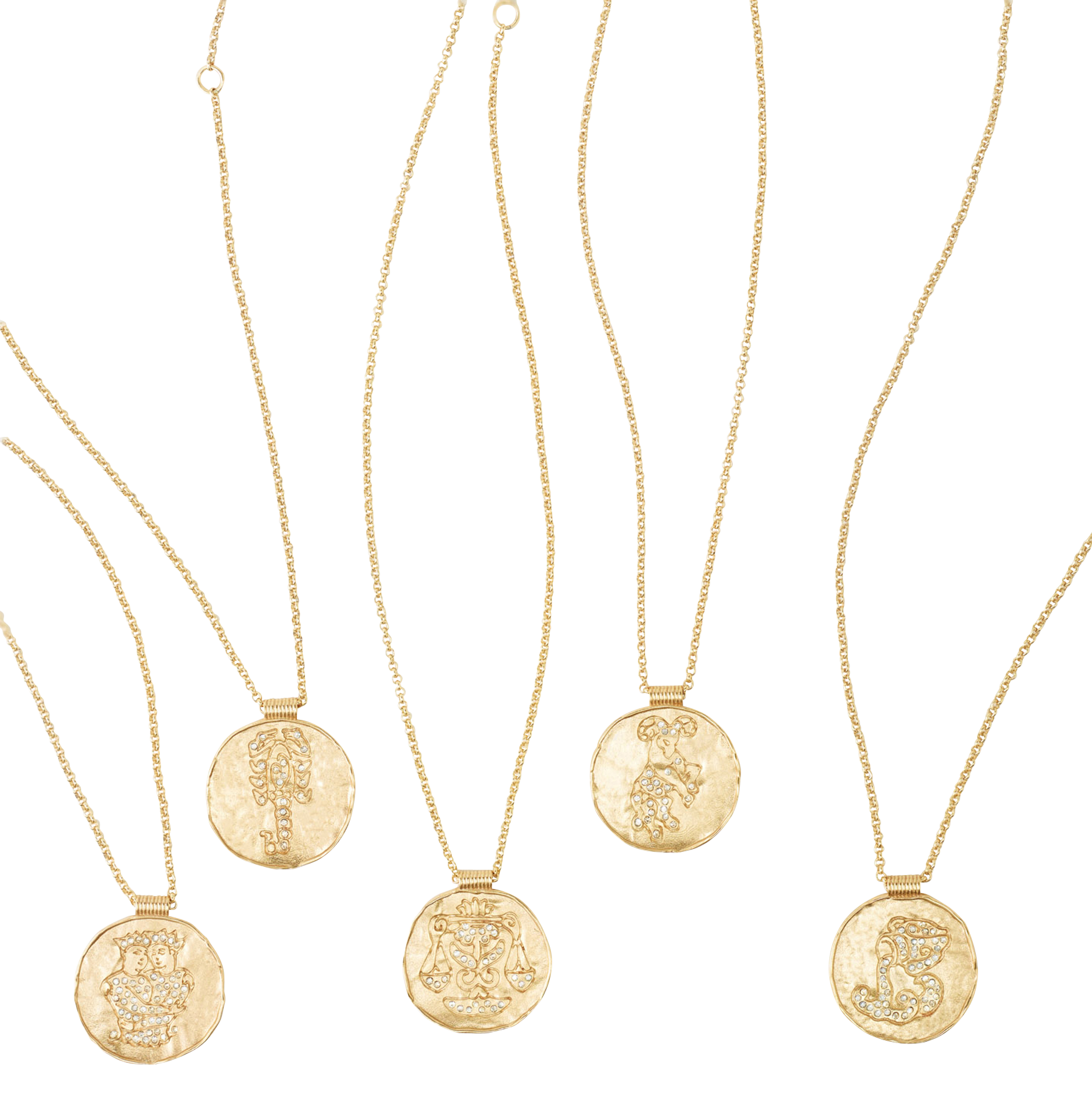 Collier à médaille signe astrologique MAJE Doré