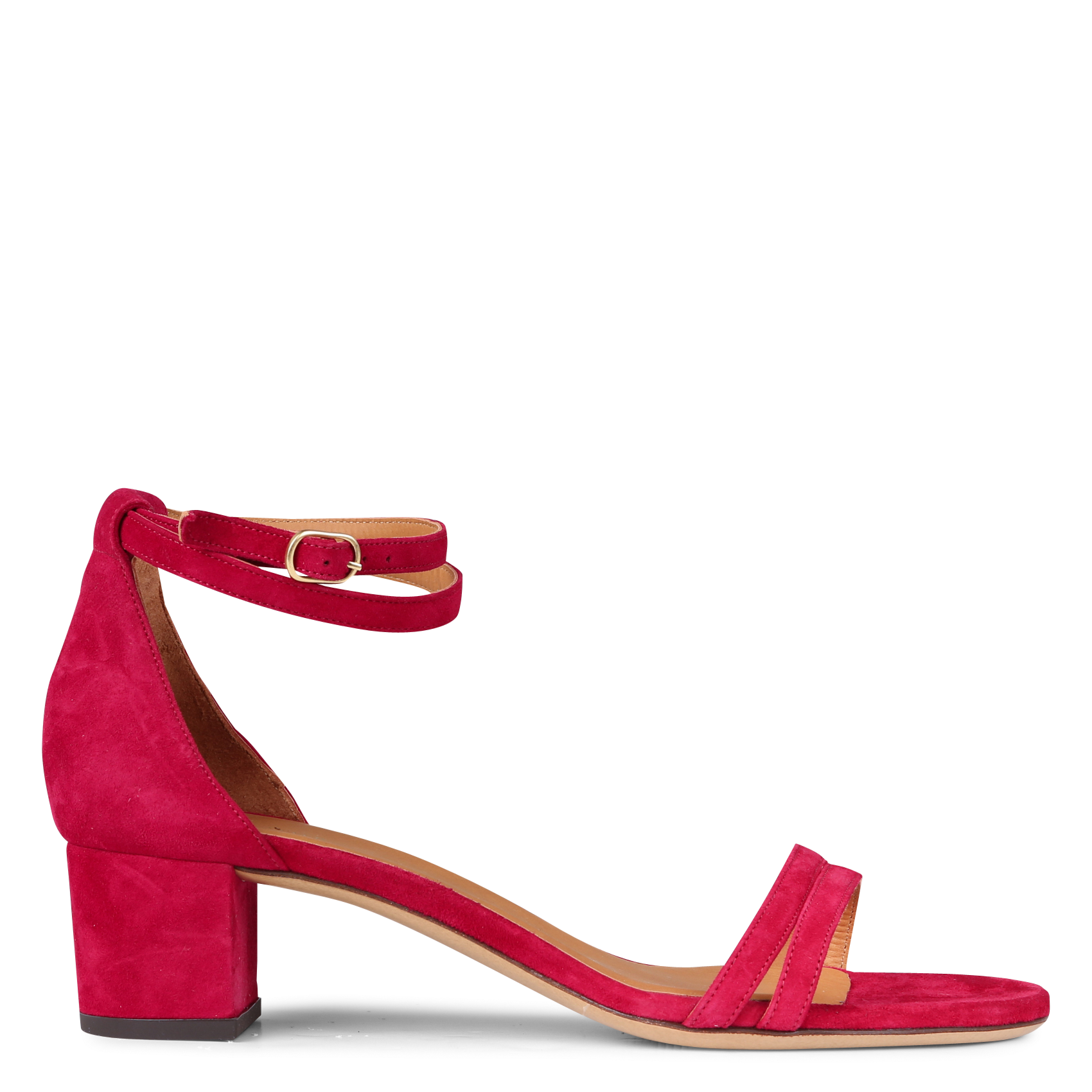 Leren sandalen met hak RIVECOUR Roze