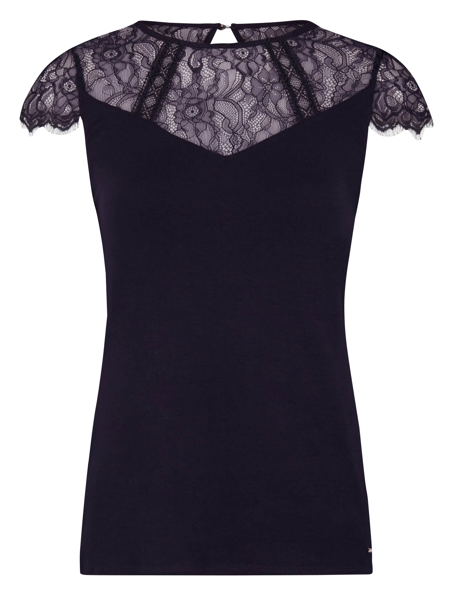 Round-neck lace top MORGAN