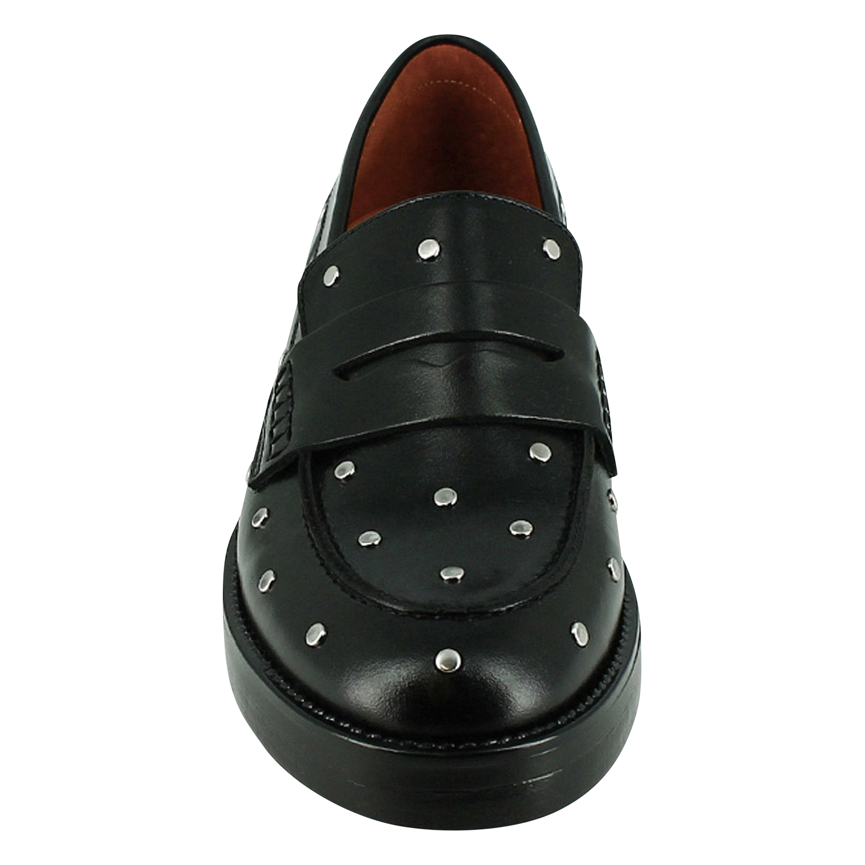Studded leather loafers JONAK Black