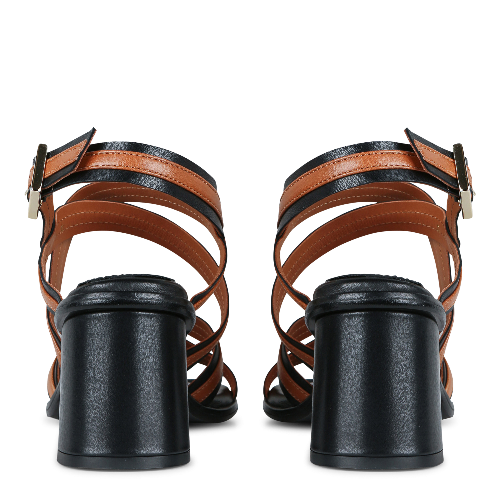 Heeled leather sandals BILLI BI Multicolored