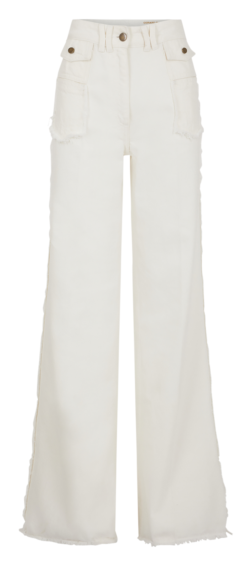 High-rise cotton bootcut jeans GERARD DAREL Beige