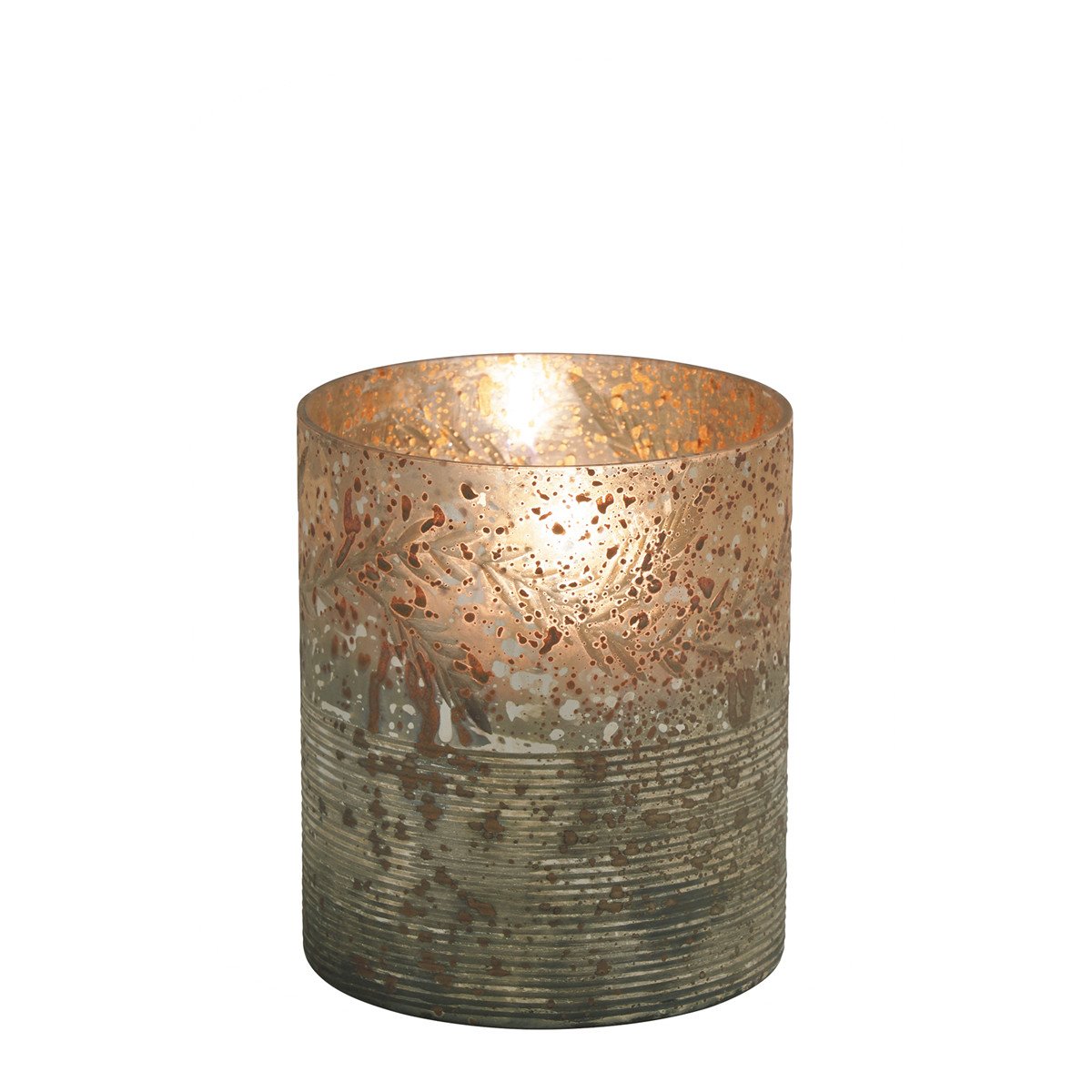 Antique matte gold Eden photophore vase BLANC D'IVOIRE Golden