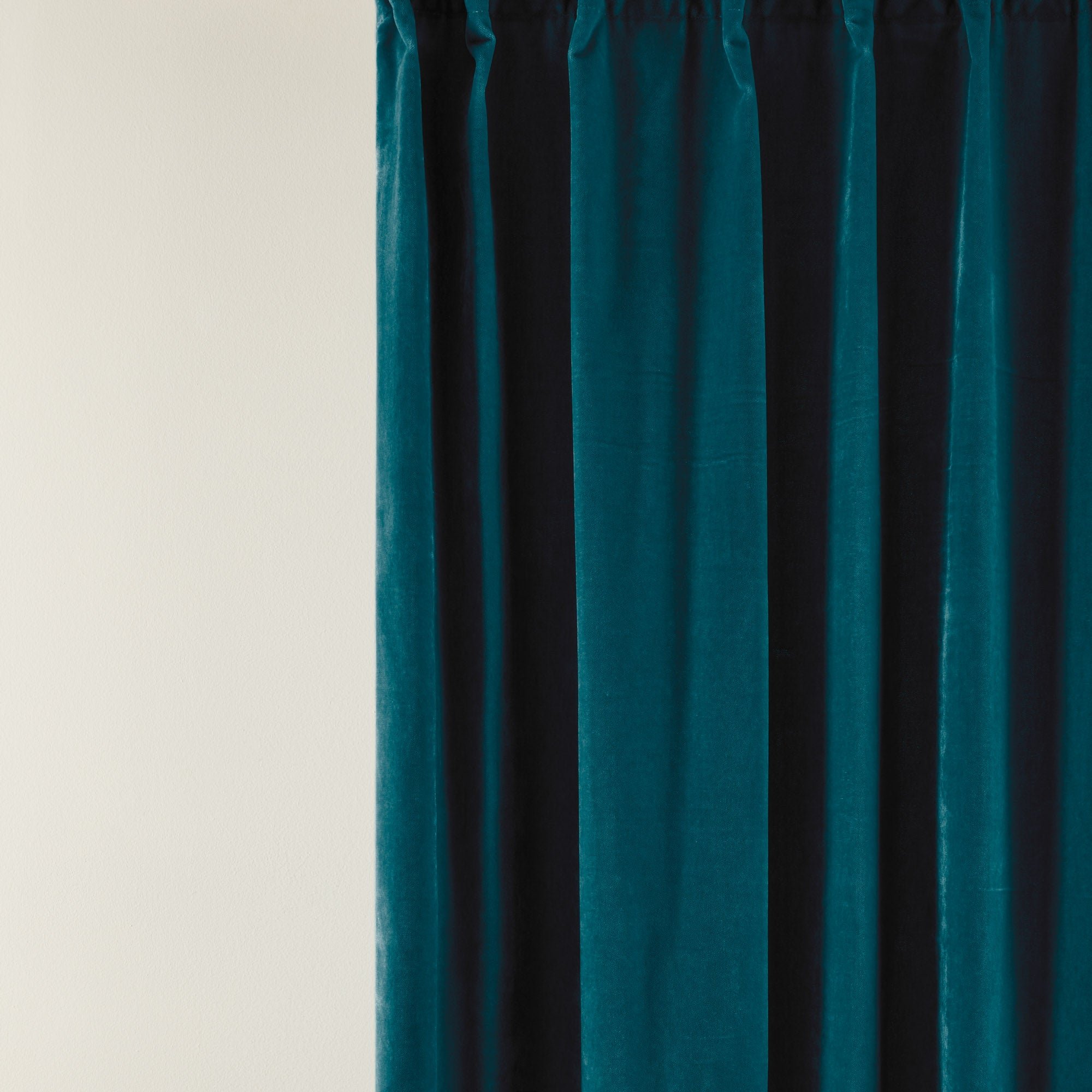 Pleated ribbon curtain MADURA Blue