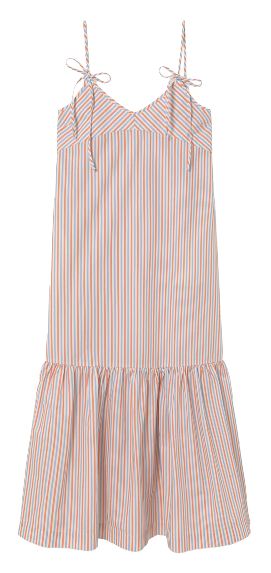 Robe longue rayée à bretelles  THE TINY BIG SISTER Multicolore