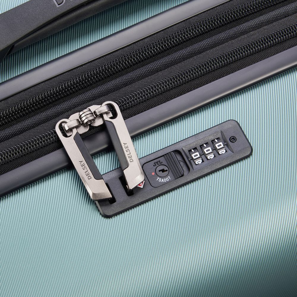 Set of 3 rigid suitcases 55 cm/ 68 cm/ 77 cm Green
