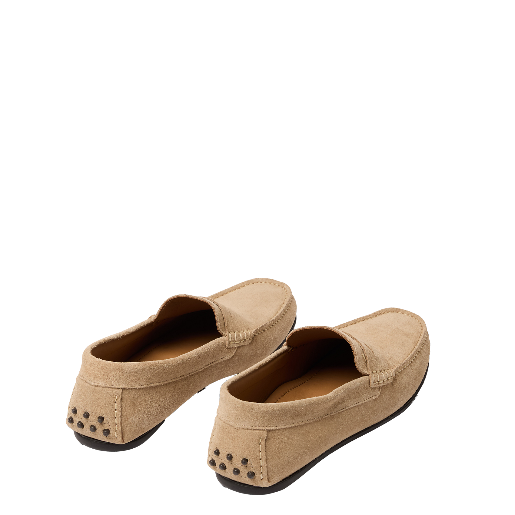Leather loafers SELECTED Beige