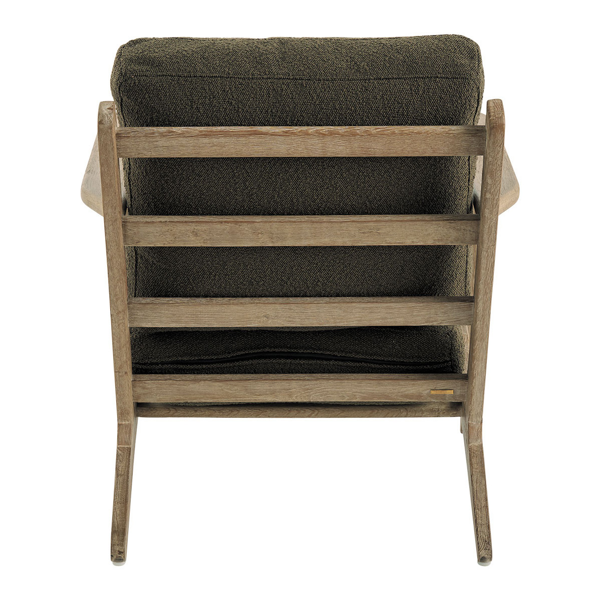 Fauteuil jules en bouclette - kaki BLANC D'IVOIRE Vert