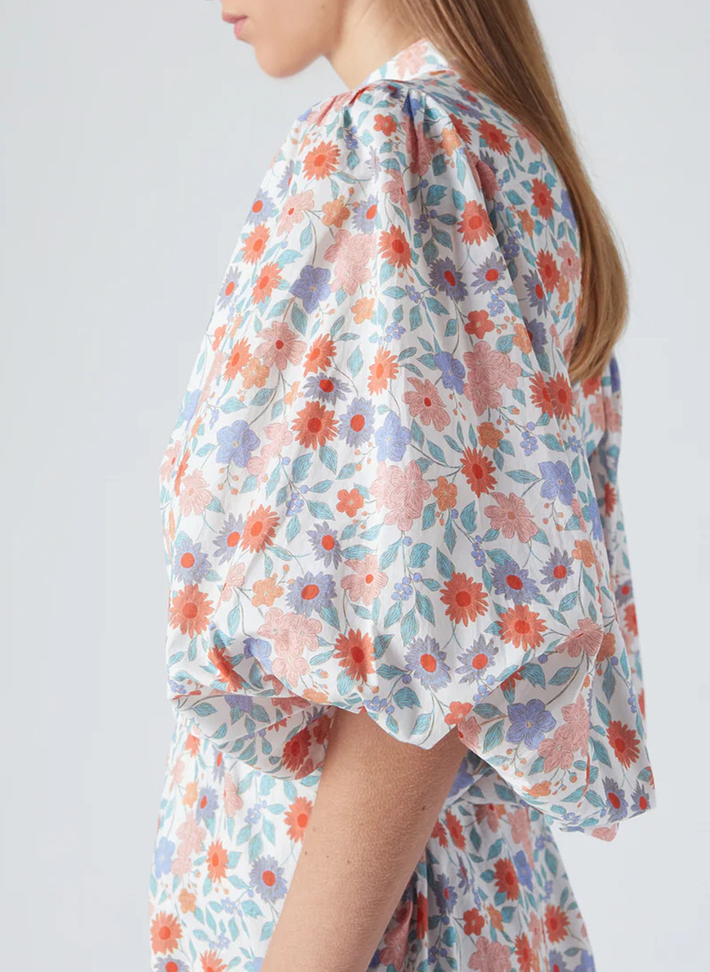 Short round-neck cotton dress THE LABEL EDITION Red