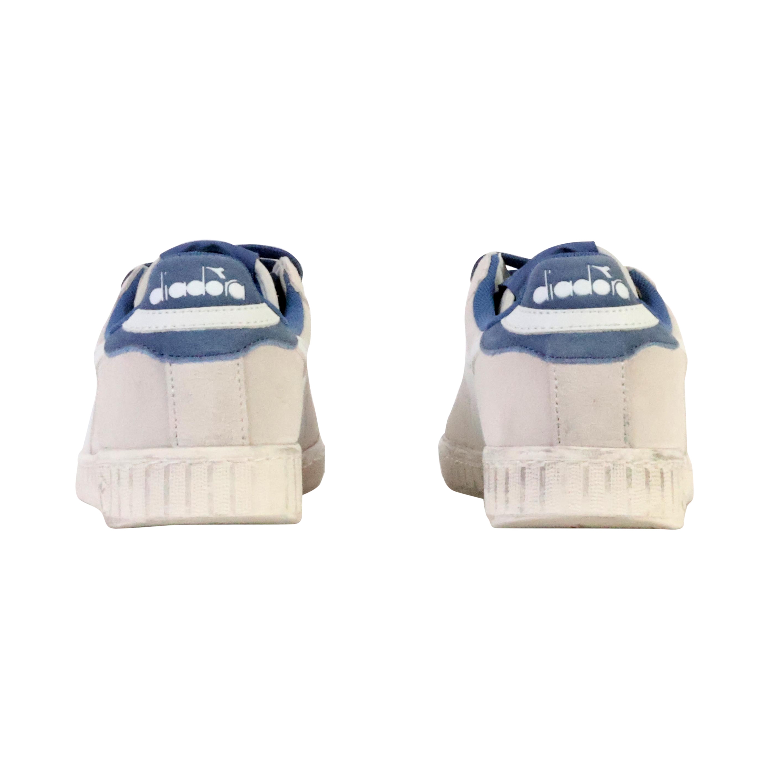 Waxed suede leather low-top sneakers DIADORA White