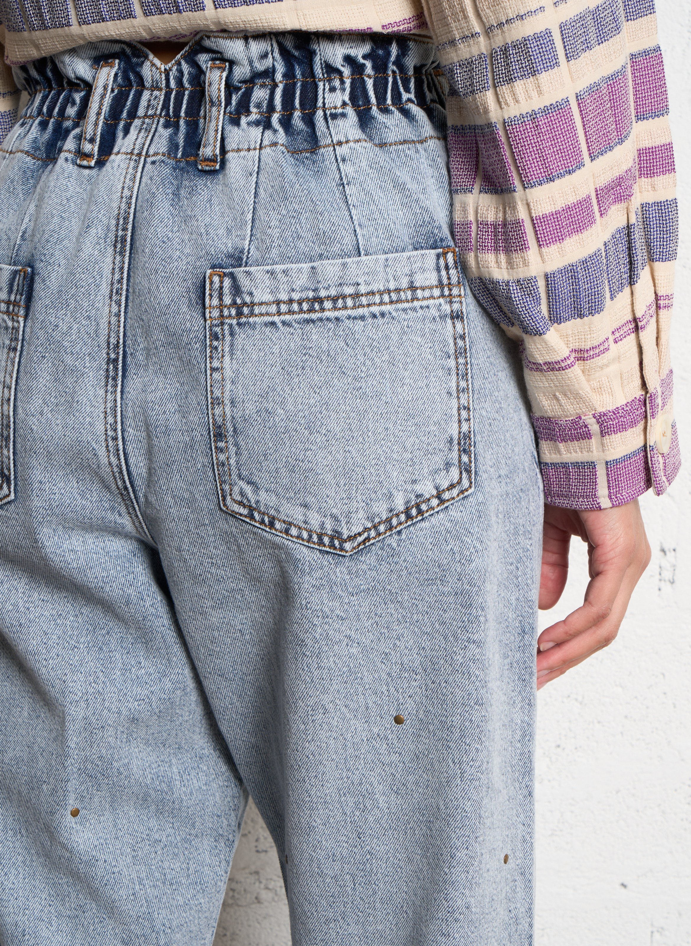 Jean large en coton  TINSELS Bleu