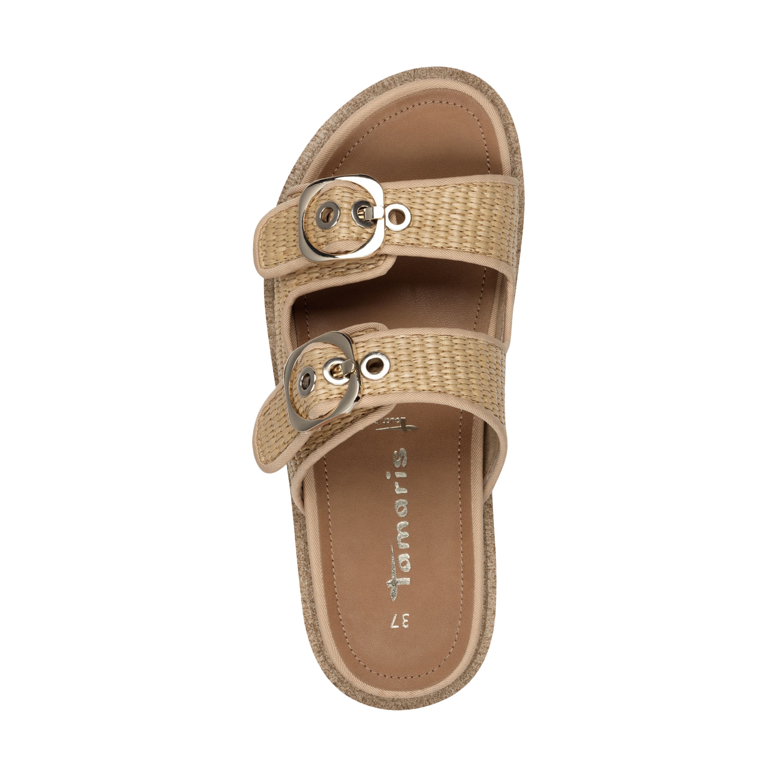 Slip-on sandals TAMARIS Brown
