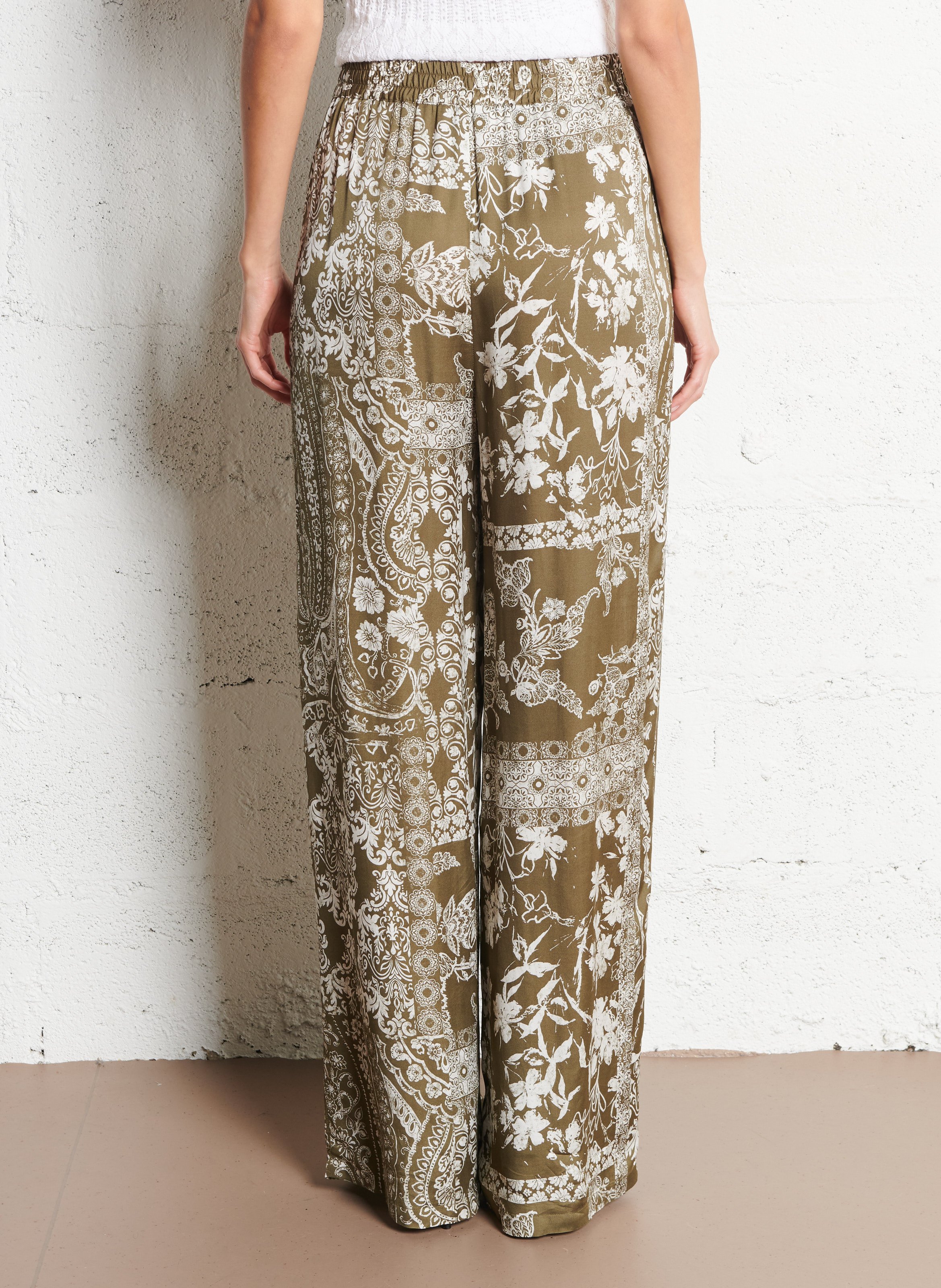 Azawood - Weite Hose mit hohem Bund IKKS Khaki