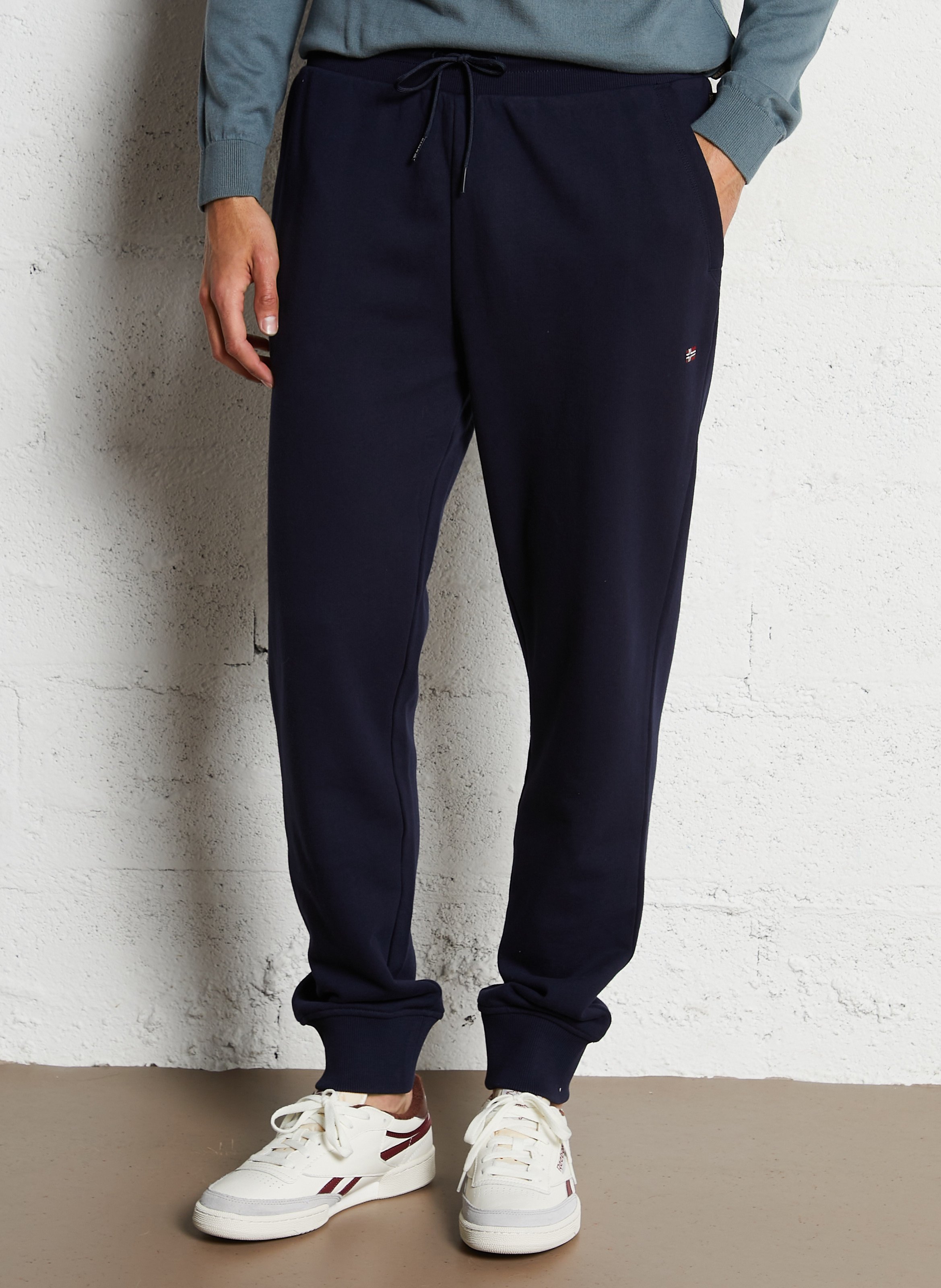 High-waisted cotton joggers NAPAPIJRI Blue