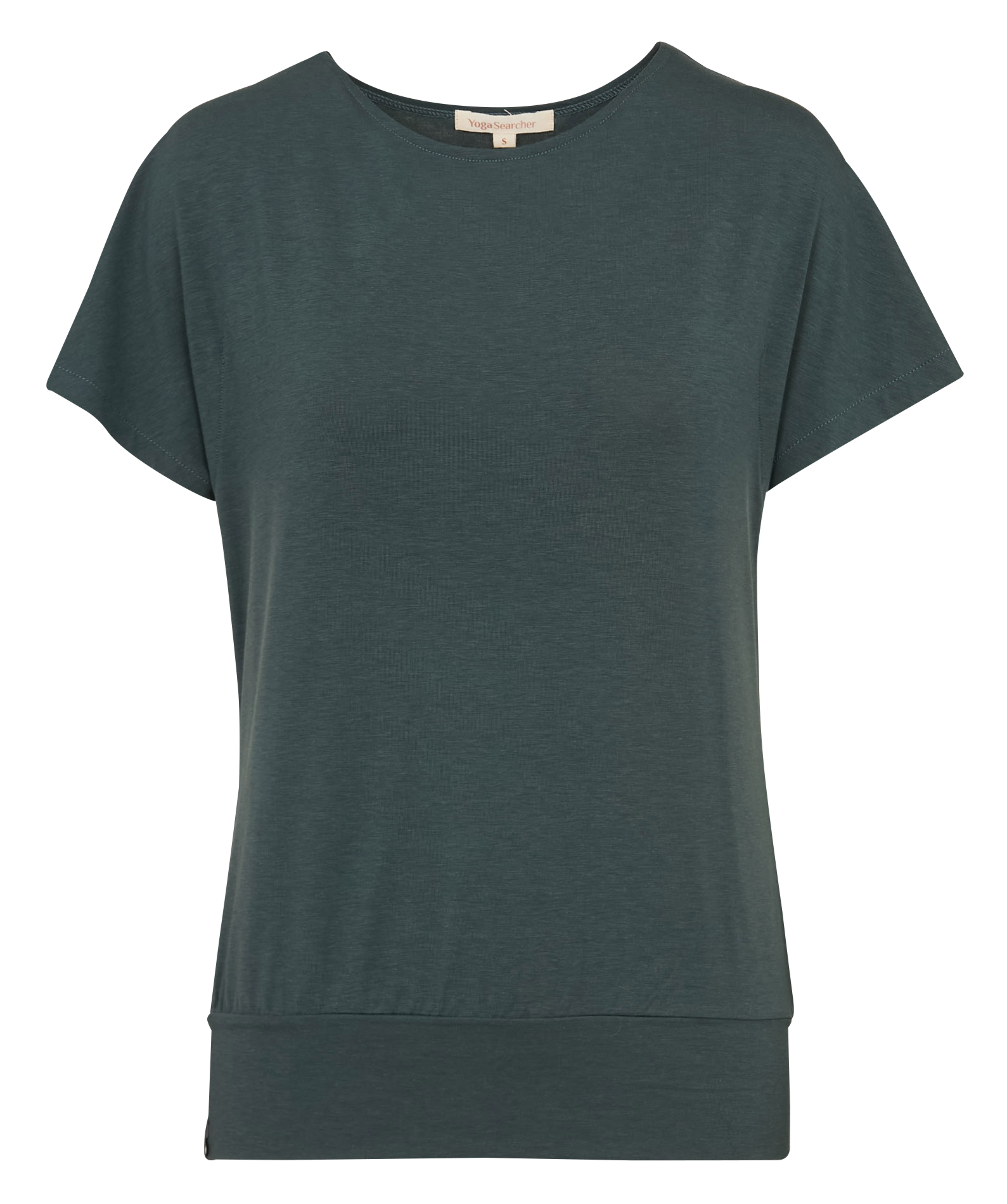 Tee-shirt fluide manches courtes uni YOGA SEARCHER Vert