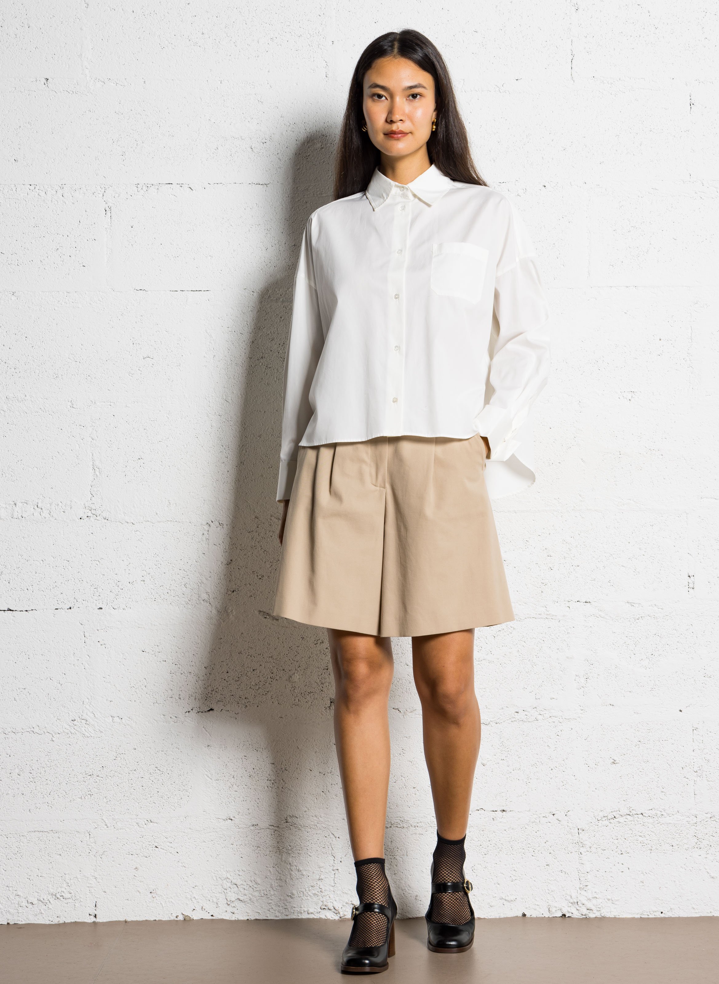 Katoenen oversized blouse MAX MARA WEEK END Wit