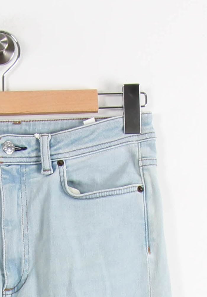 Cropped slim jeans with studs ACNE STUDIOS - Seconde Main Blue