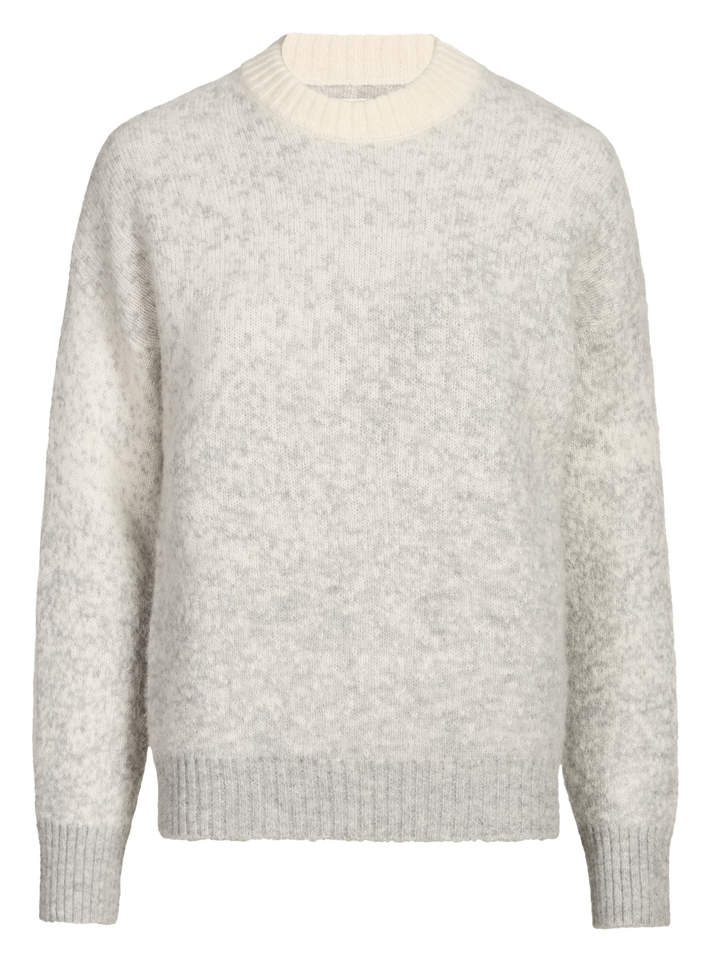 Round-neck alpaca-blend sweater SAISON 1865 Grey