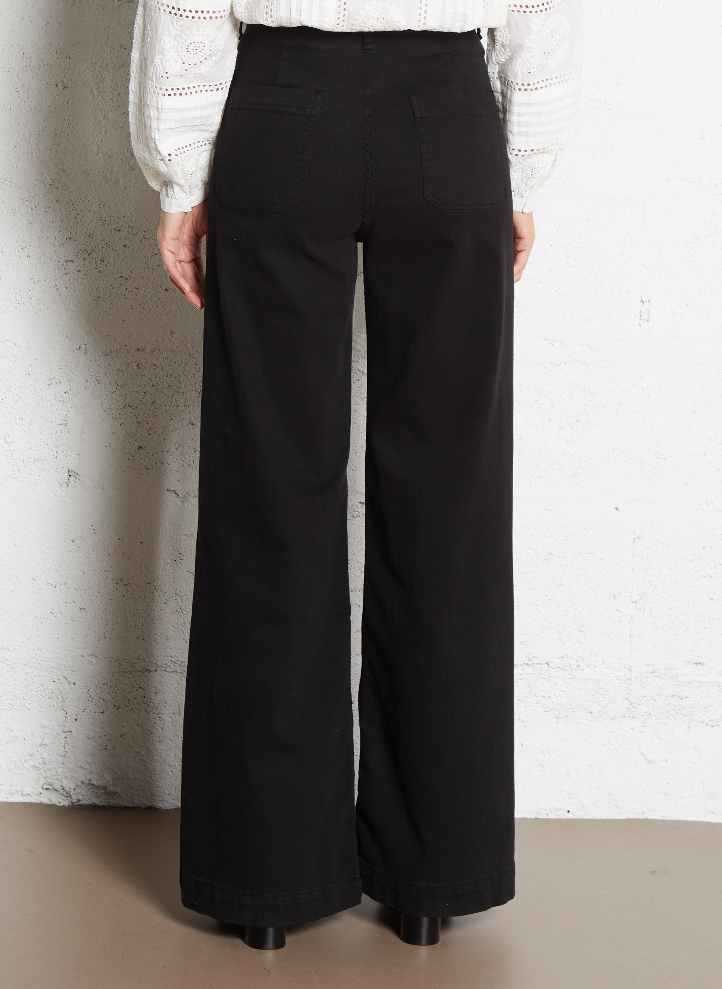 Cotton-blend chinos MAISON HOTEL Black