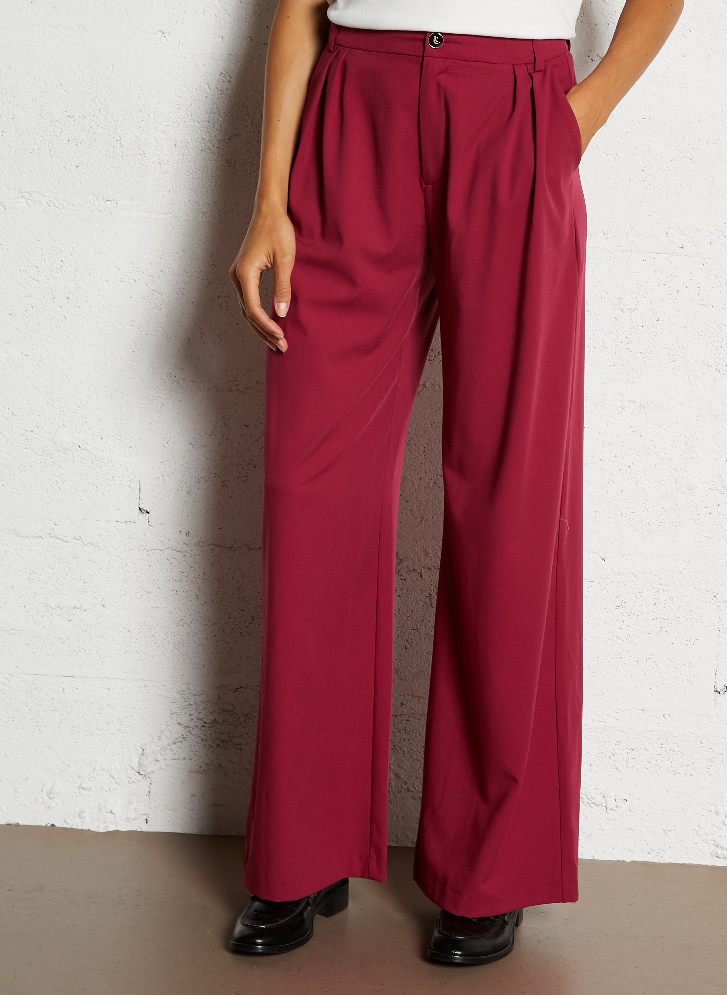 Pantalon tailleur large  I CODE Rose