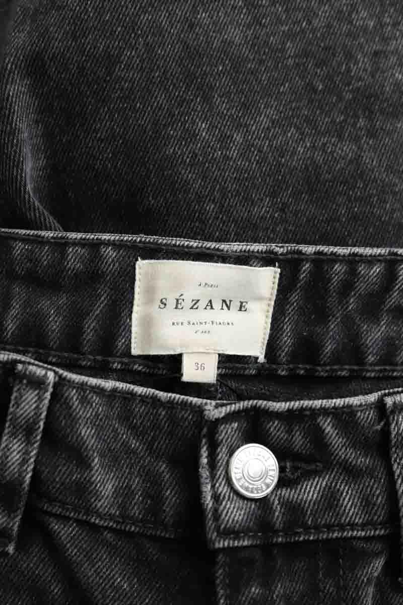 Cotton straight jeans SEZANE - Seconde main Grey