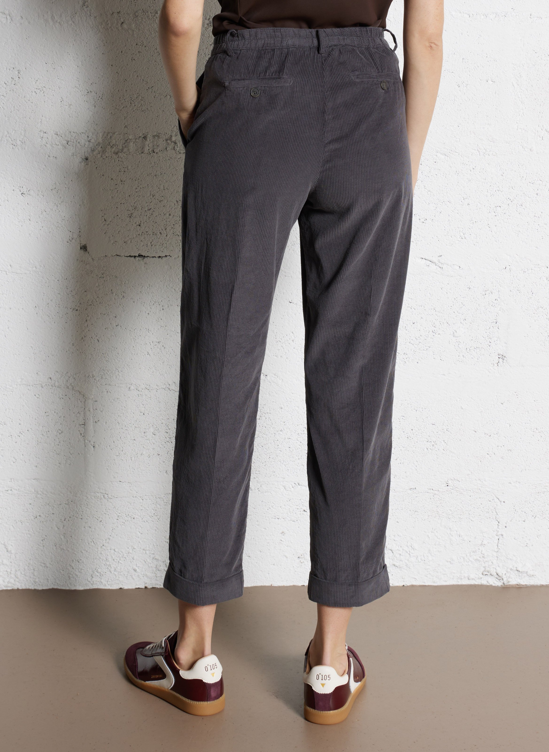 Pantalon droite en coton HARTFORD Gris