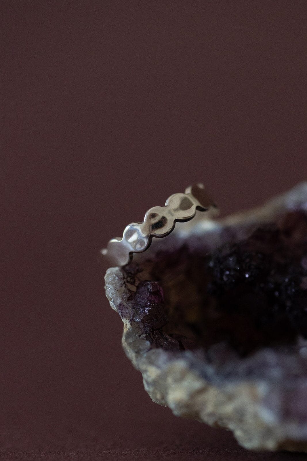 Hammered gold-plated ring MONSIEUR SIMONE Silver