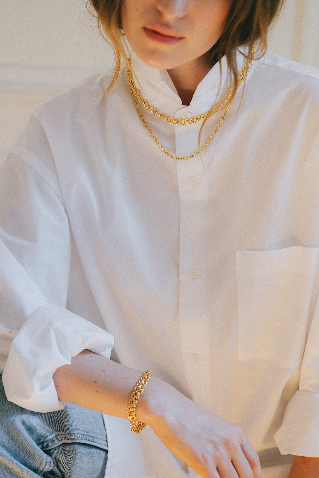 Maxi gold-plated necklace MONSIEUR SIMONE Golden