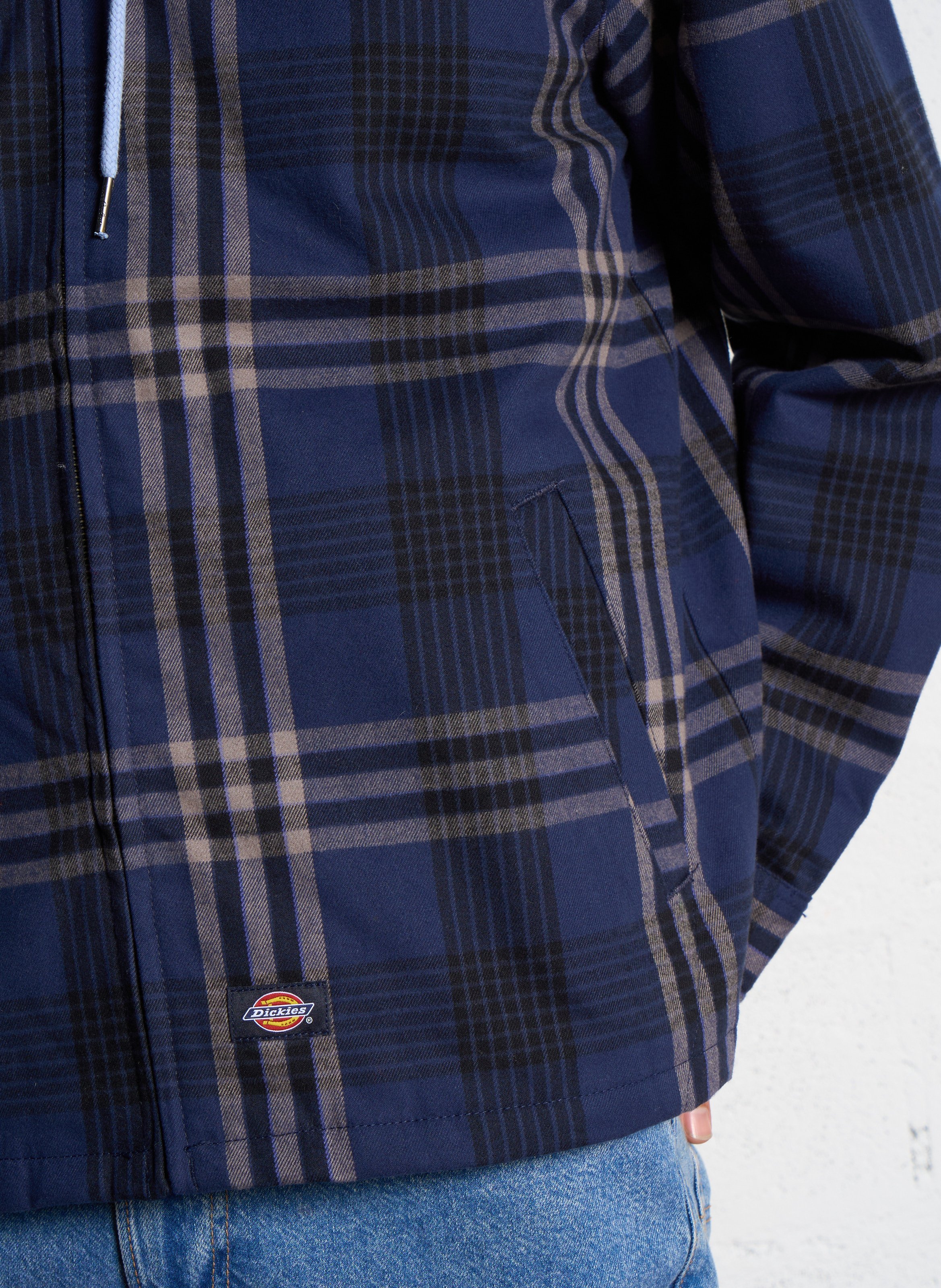 Jas van katoenmix met klassieke kraag DICKIES Blauw