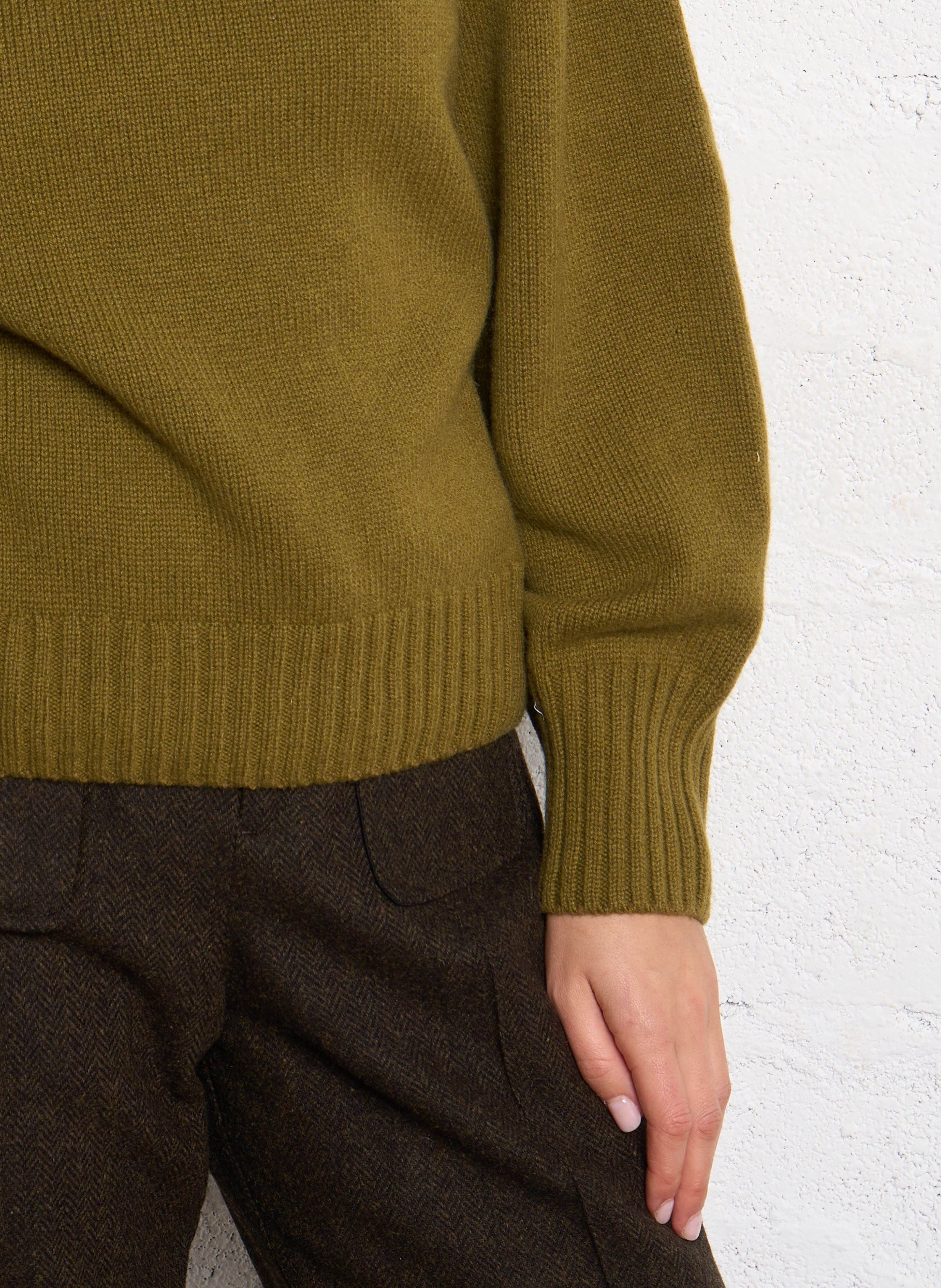 Pull col rond en laine SOEUR Marron