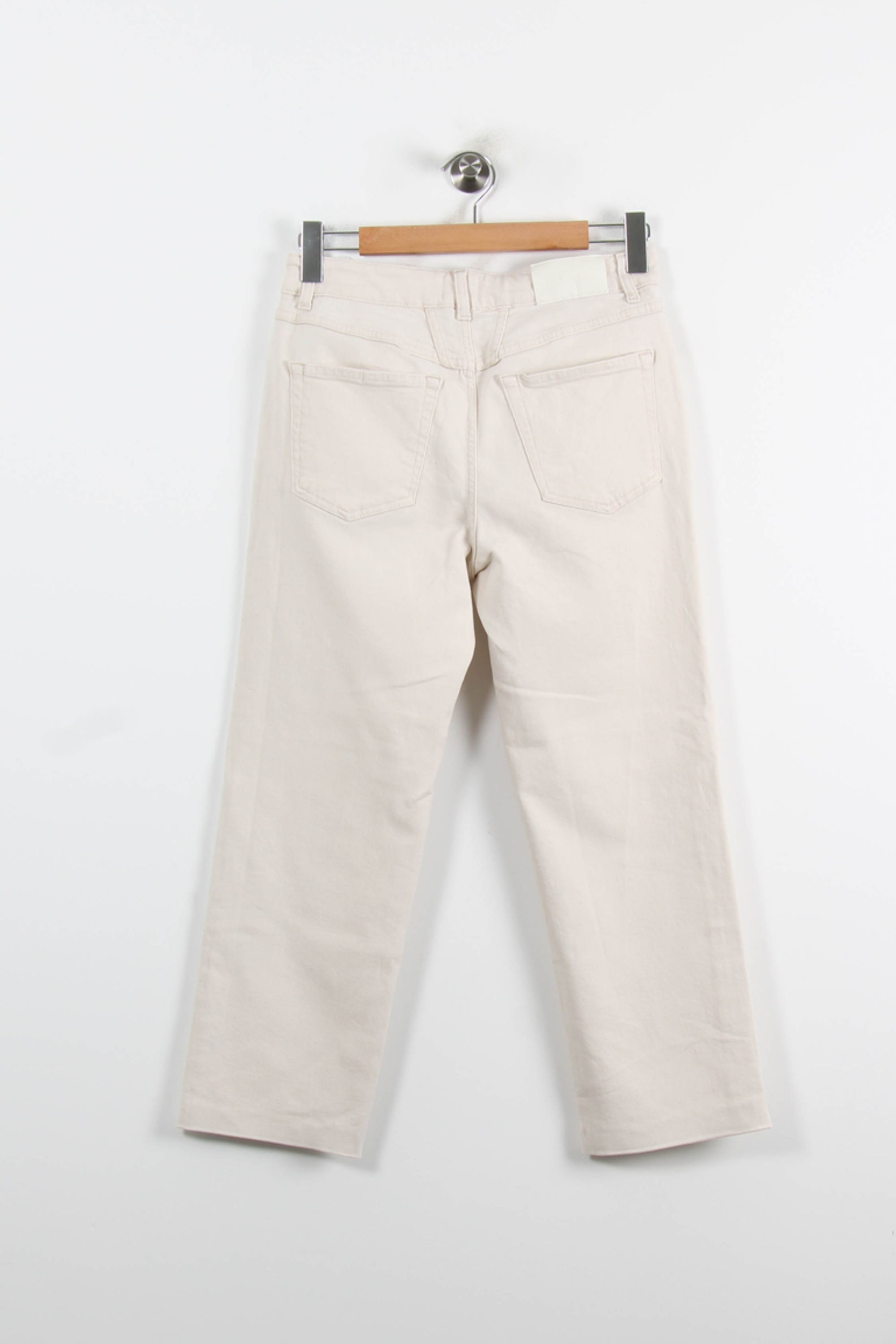 Cropped slim jeans with studs CLOSED - Seconde Main Beige
