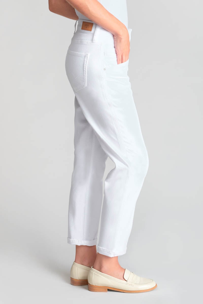 Loose, oversized girlfriend high-waisted jeans, length 34 LE TEMPS DES CERISES White