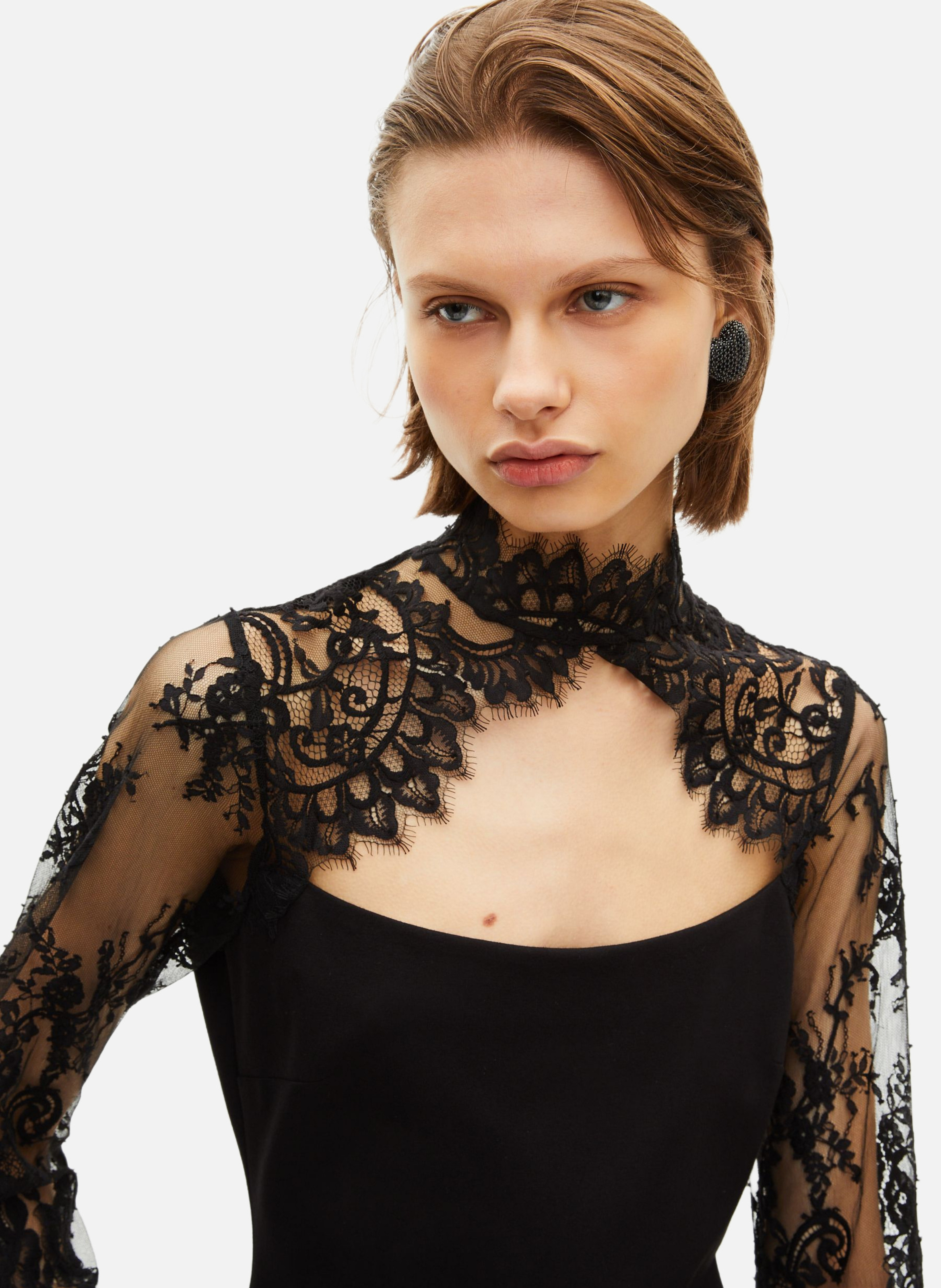 Dress with lace THE KOOPLES Black