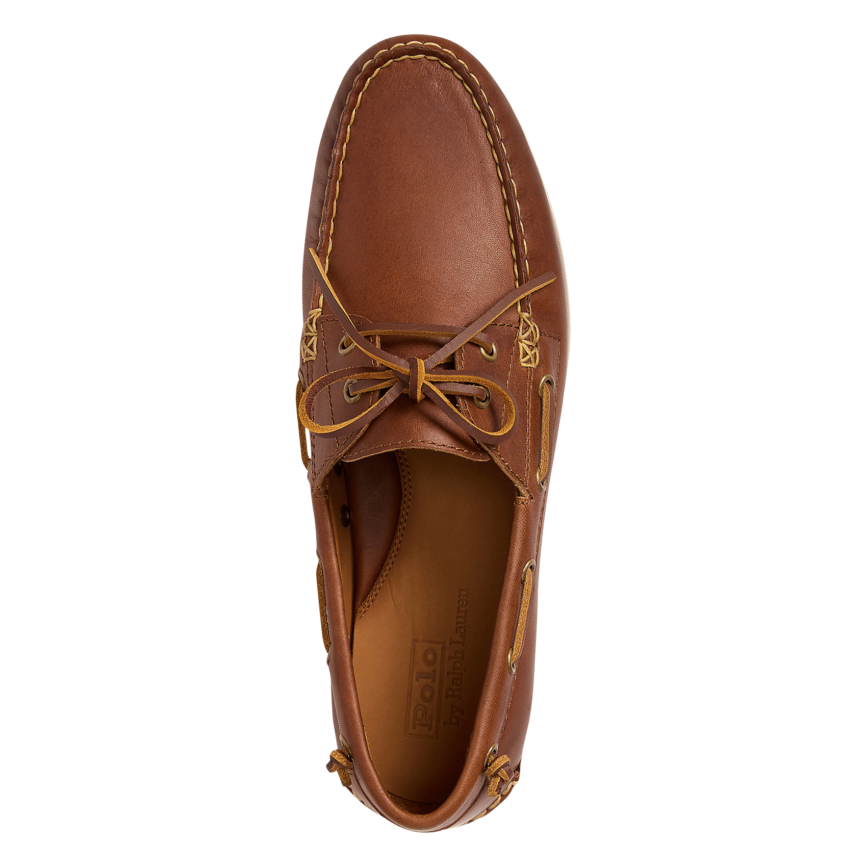 Leather deck shoes POLO RALPH LAUREN Beige