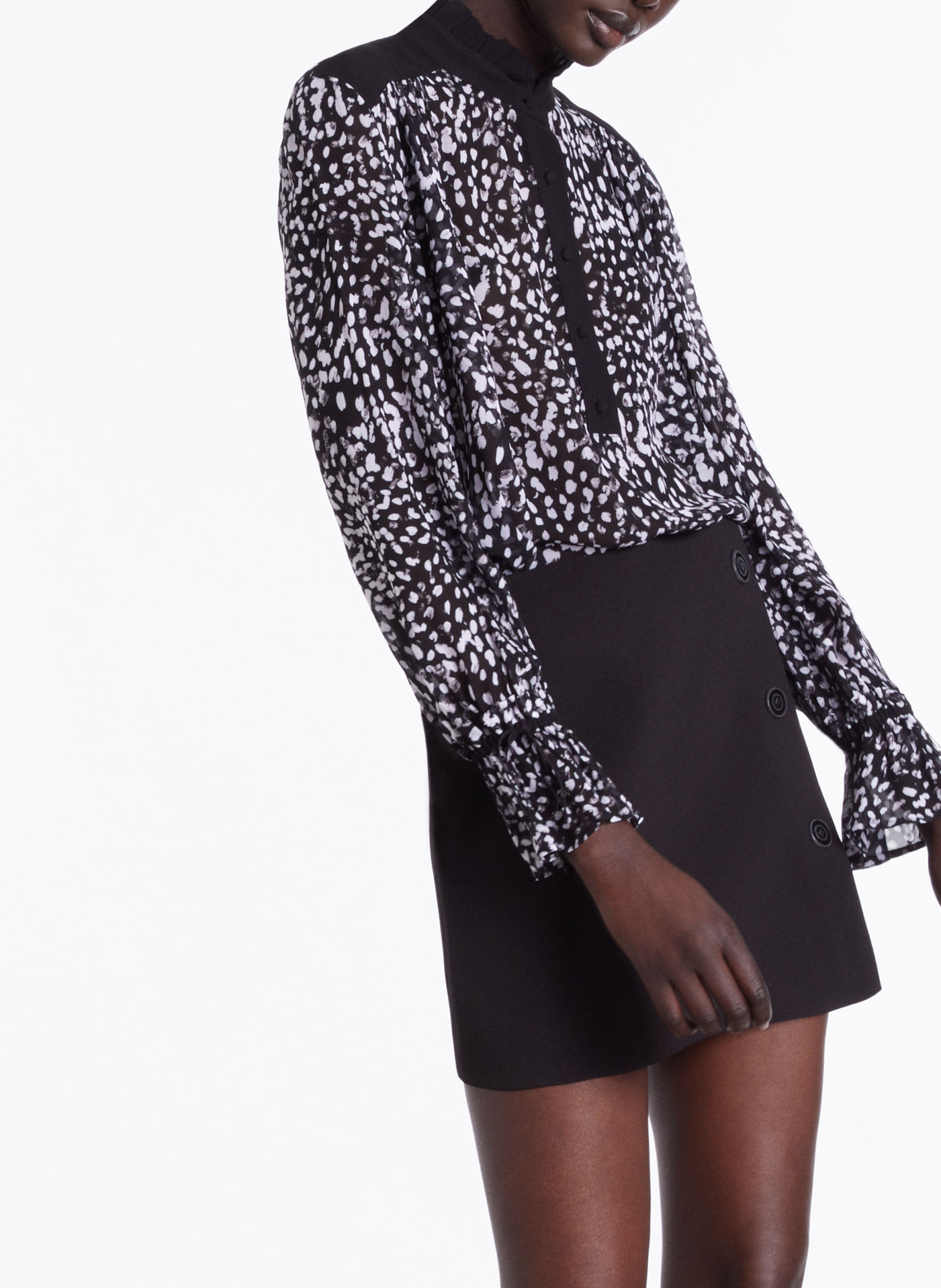 Printed high-neck blouse THE KOOPLES Black