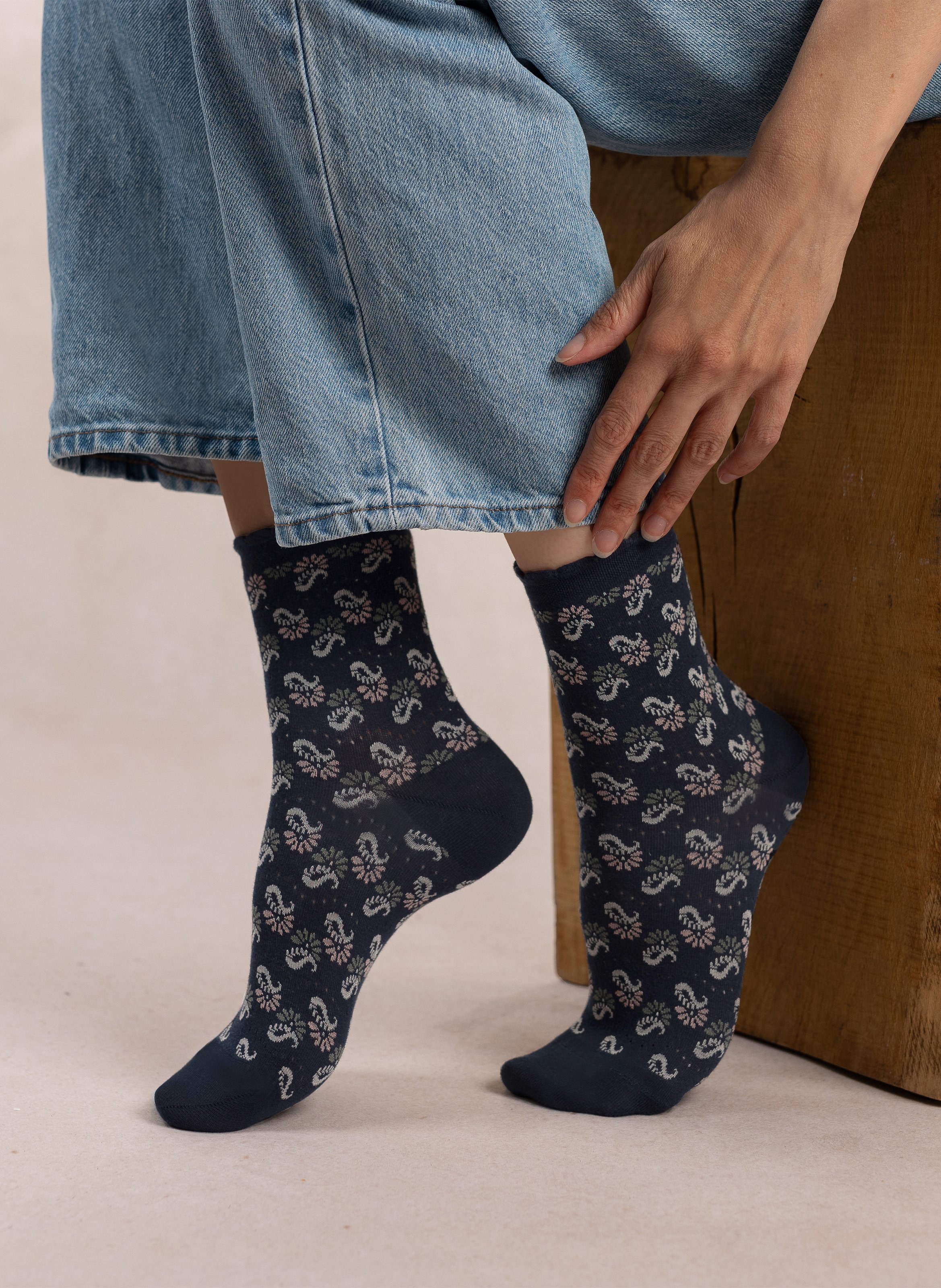 Sokken met print - katoenblend BLEUFORET Blauw