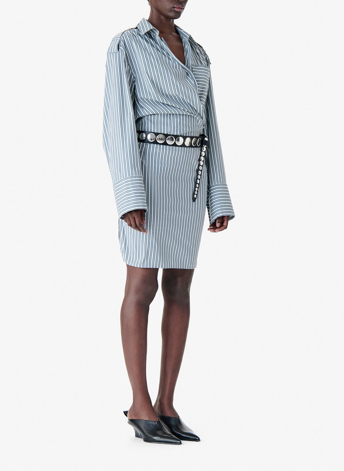 Short fitted dress with stripes IRO Blue