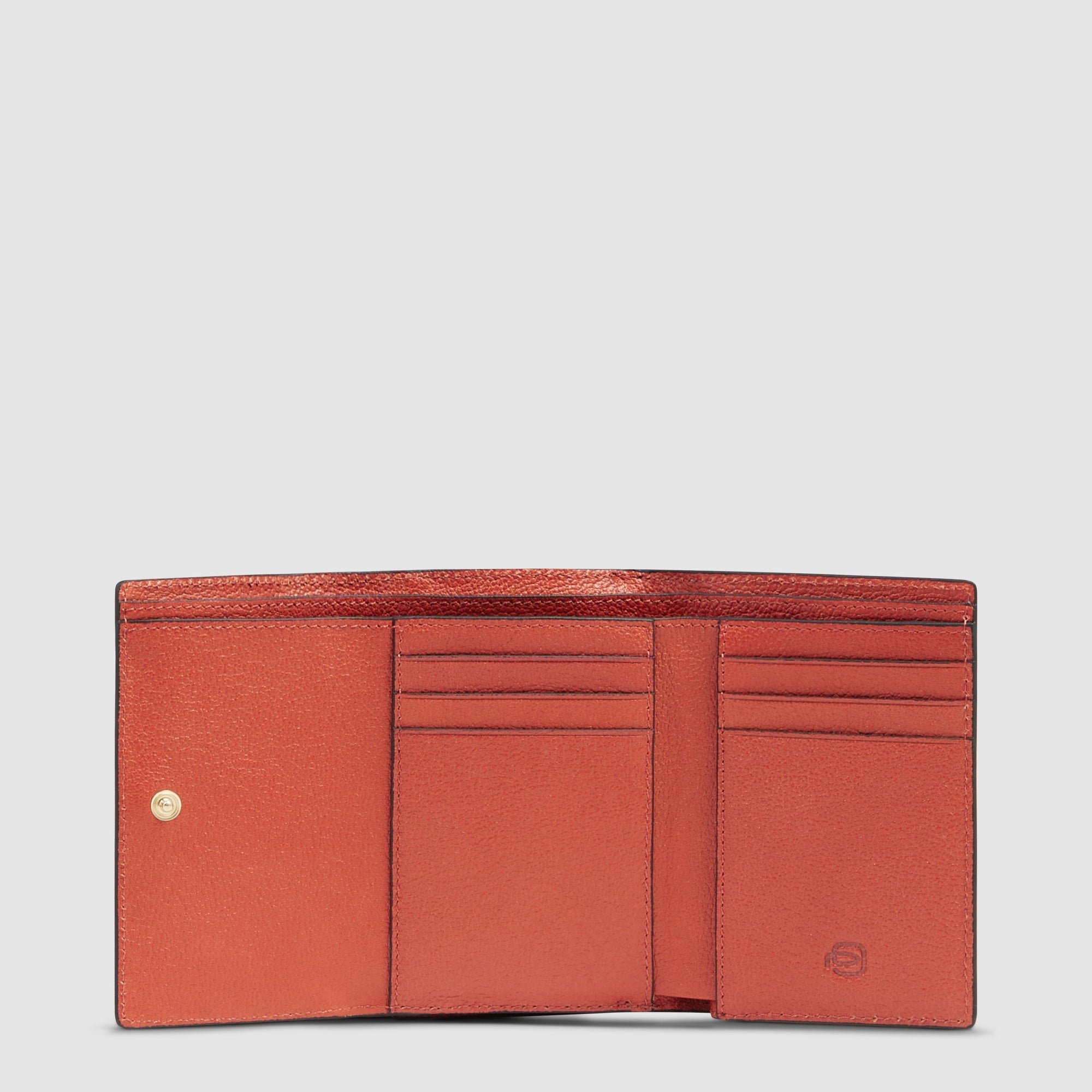 Women's three-fold wallet, small size PIQUADRO Orange
