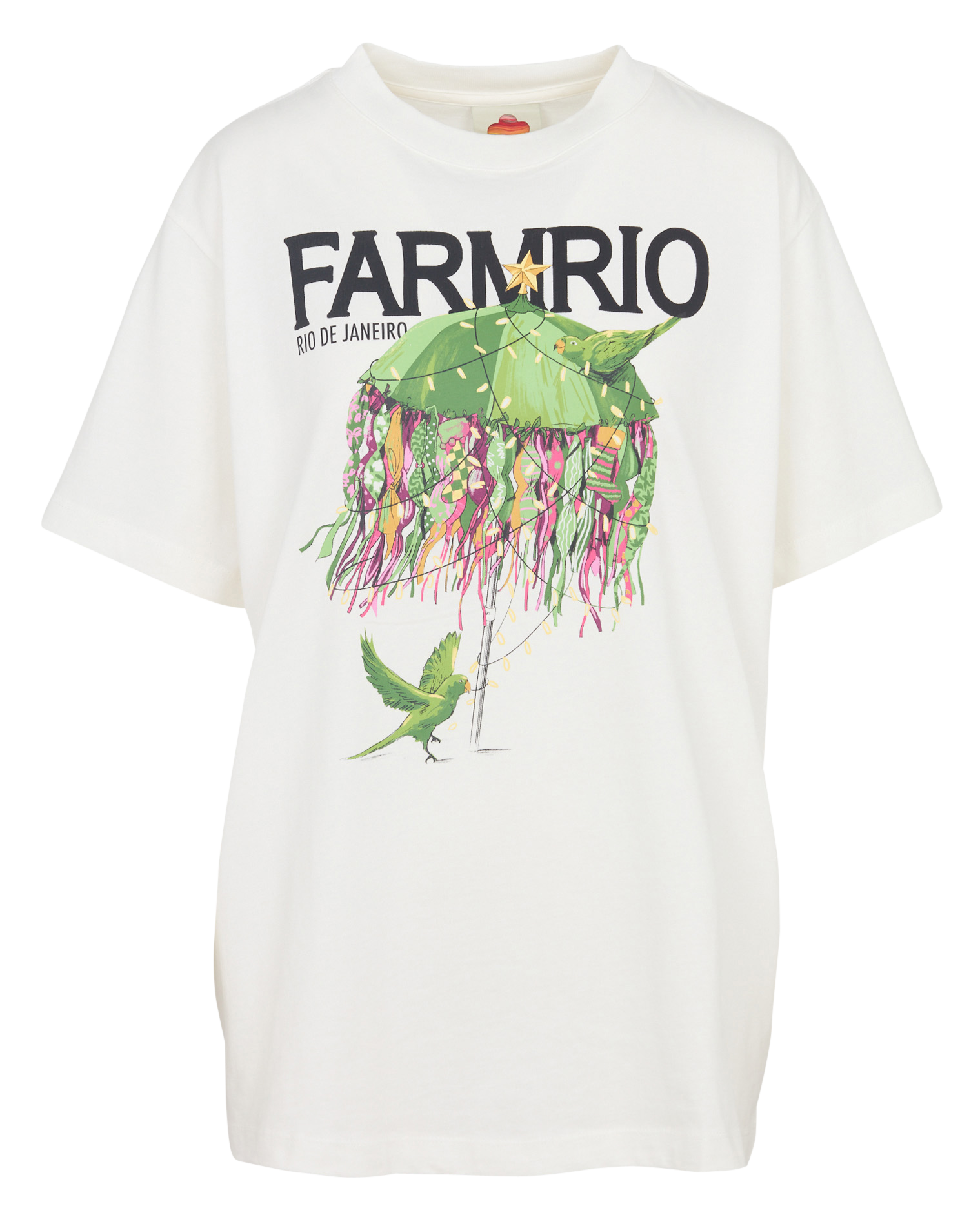 Oversized cotton T-shirt FARM RIO White