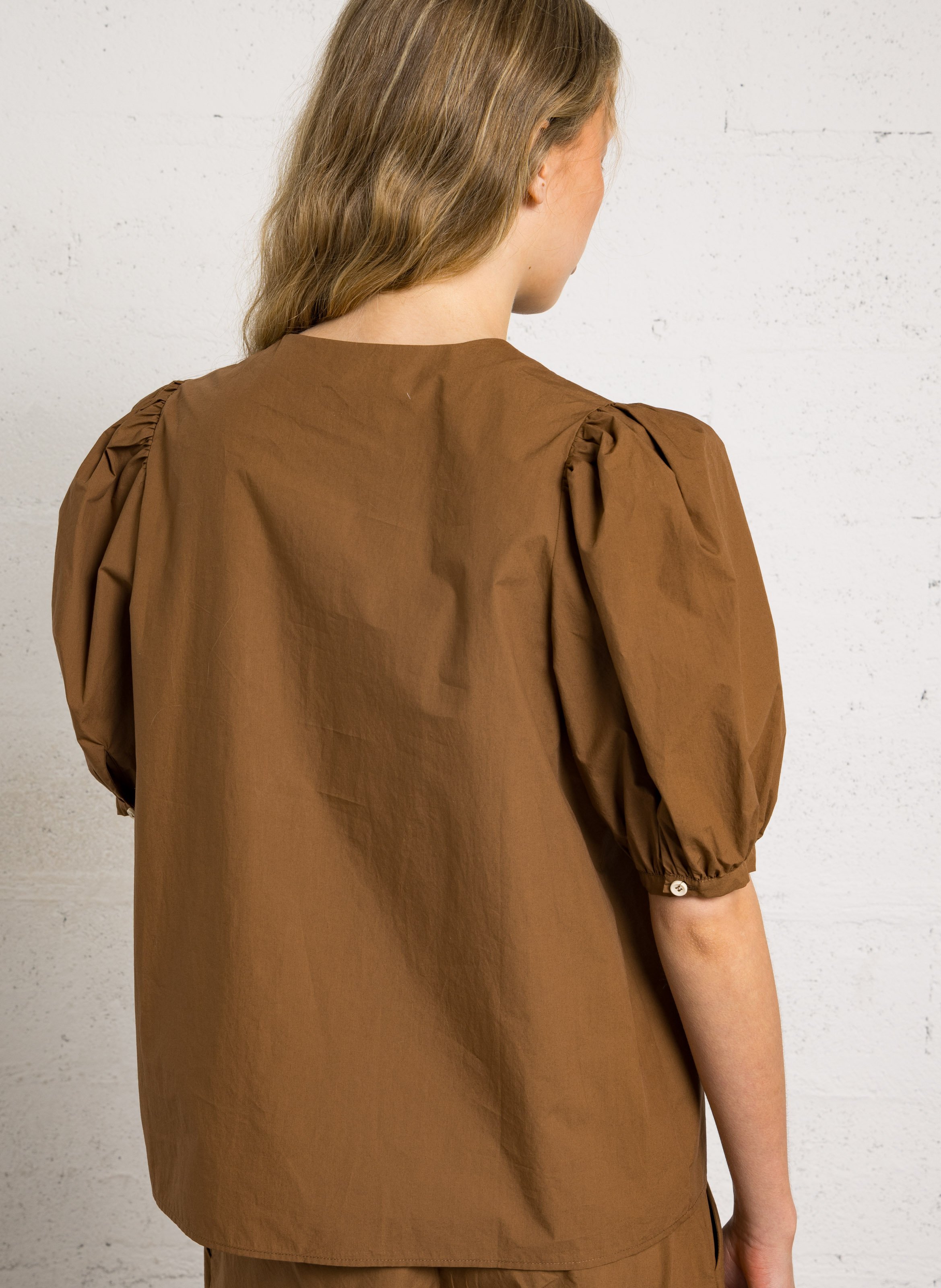 Aimee dotted Swiss top BELLEPIECE Brown