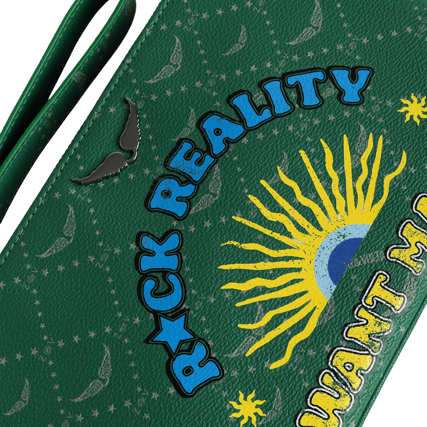 Clutch met grafische print ZADIG&VOLTAIRE Groen