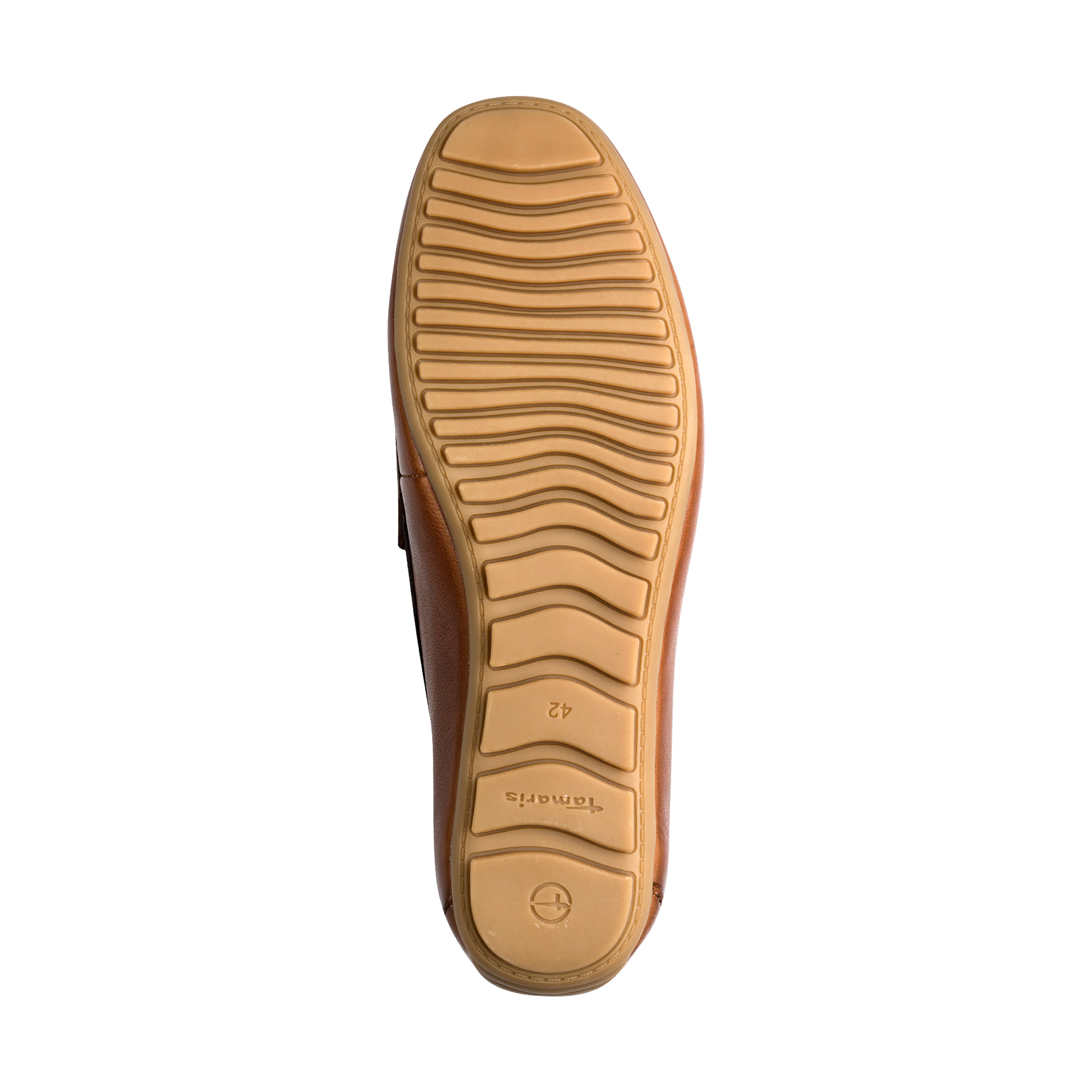 Leather moccasins TAMARIS Brown