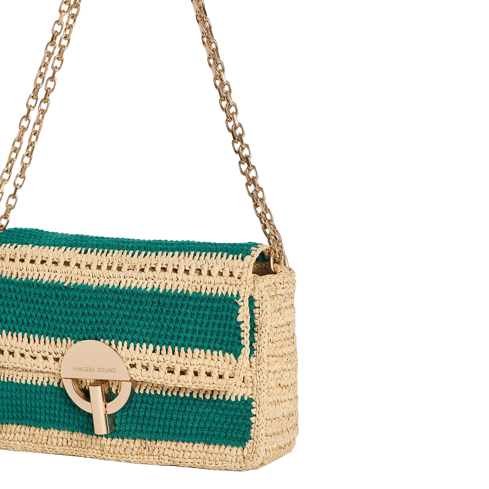 Pochette en raphia VANESSA BRUNO Vert