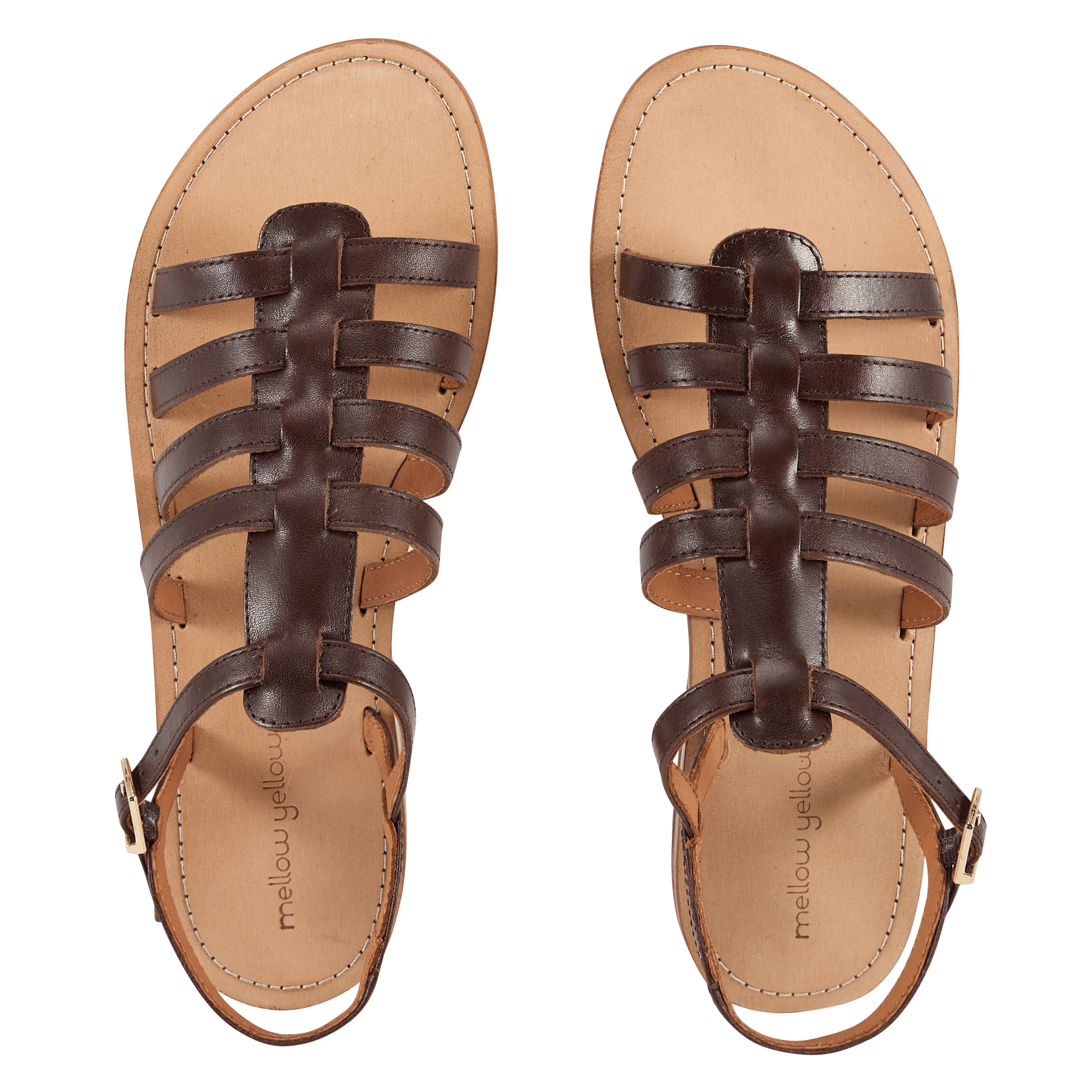 Leren sandalen MELLOW YELLOW Bruin