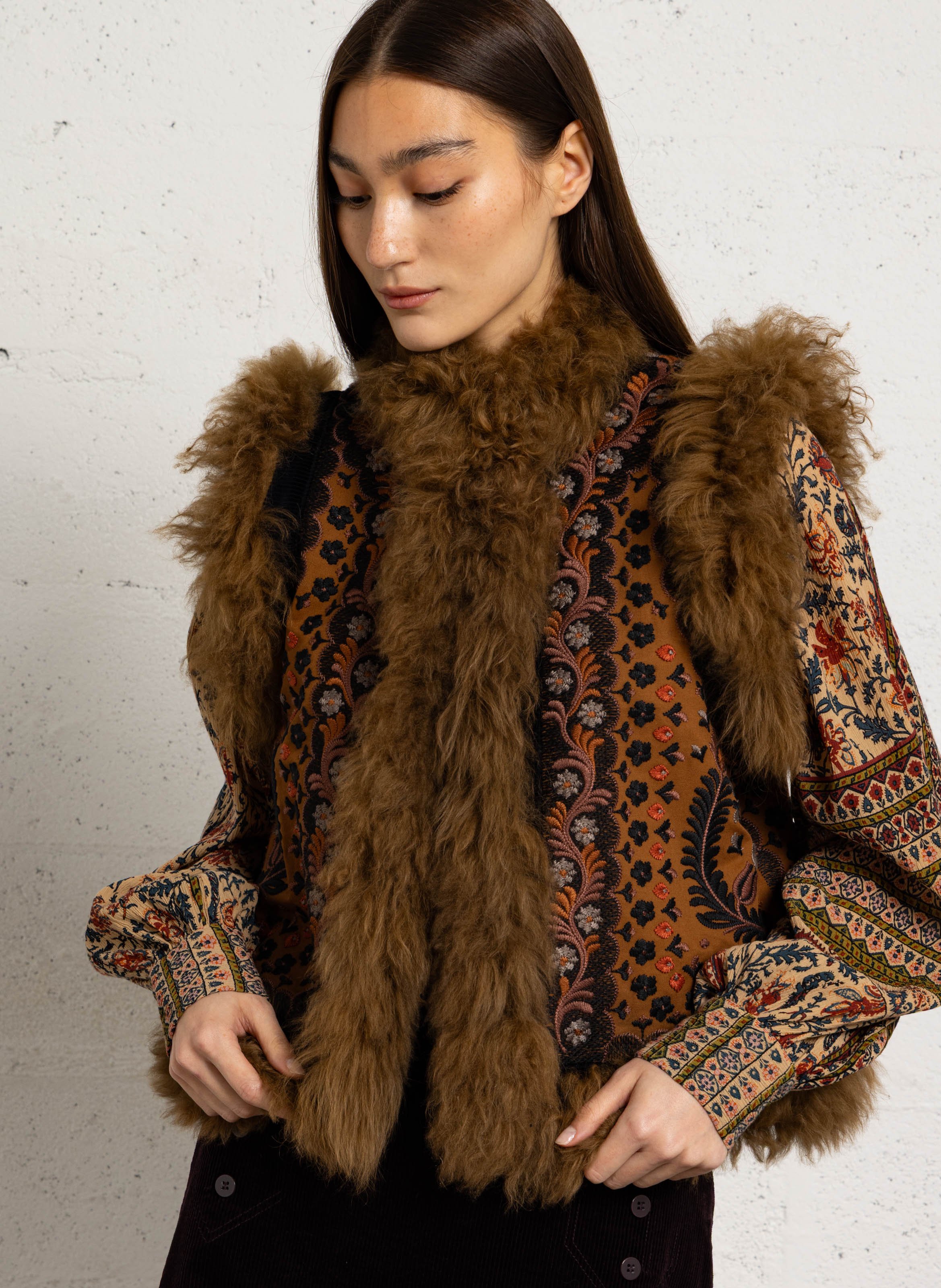Bestickte Baumwolljacke | Braun ANTIK BATIK Damen