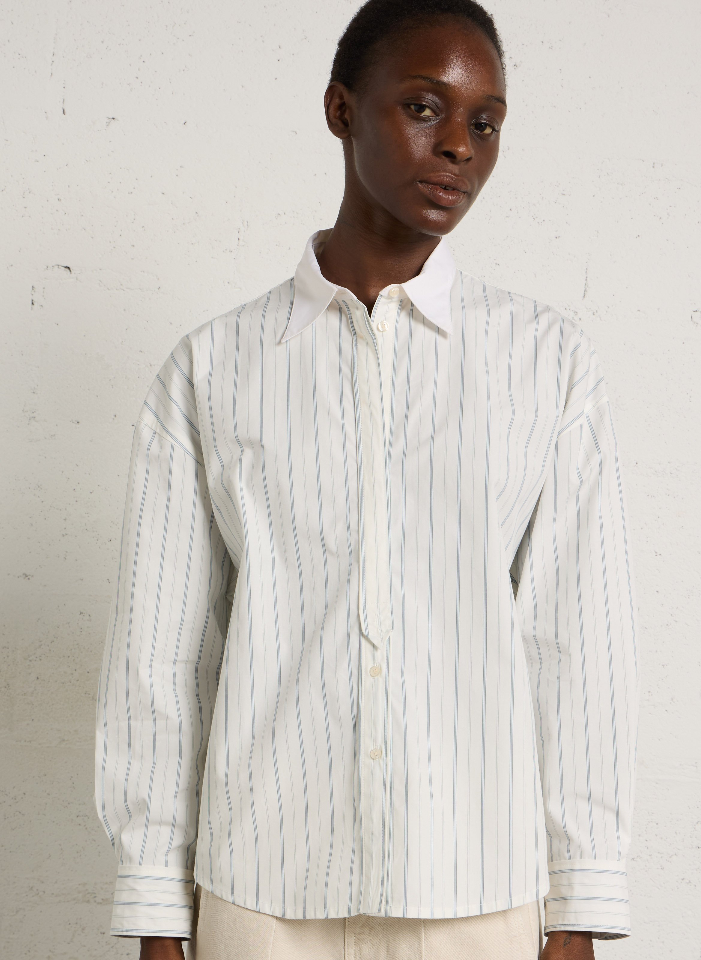 Oversize-Bluse aus Baumwolle SOEUR Beige