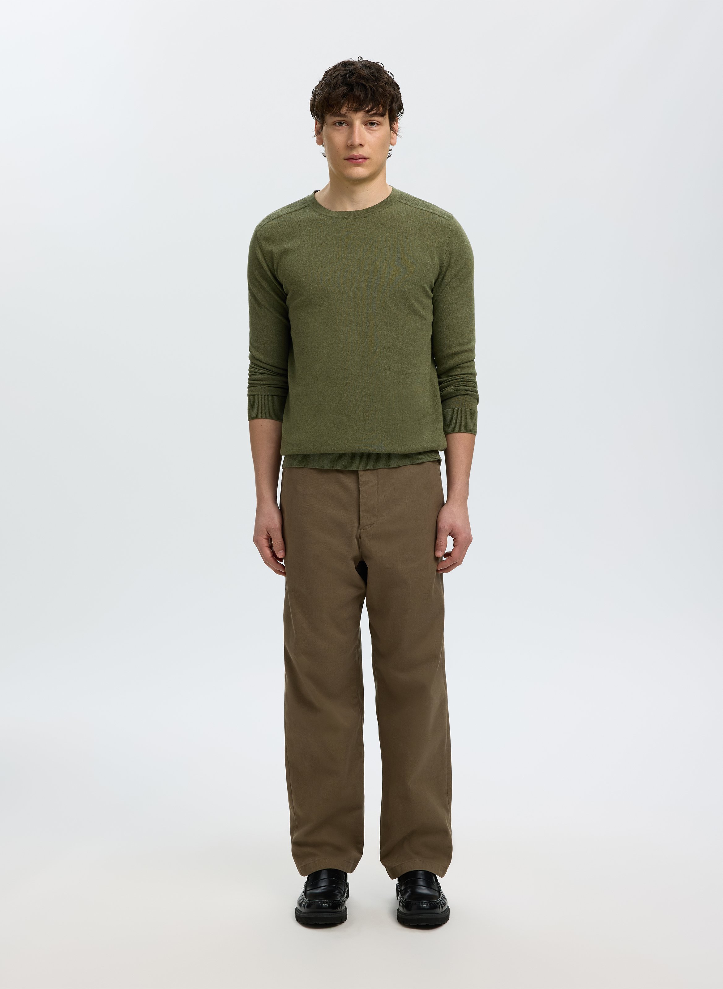 Baumwollpullover SELECTED Grun